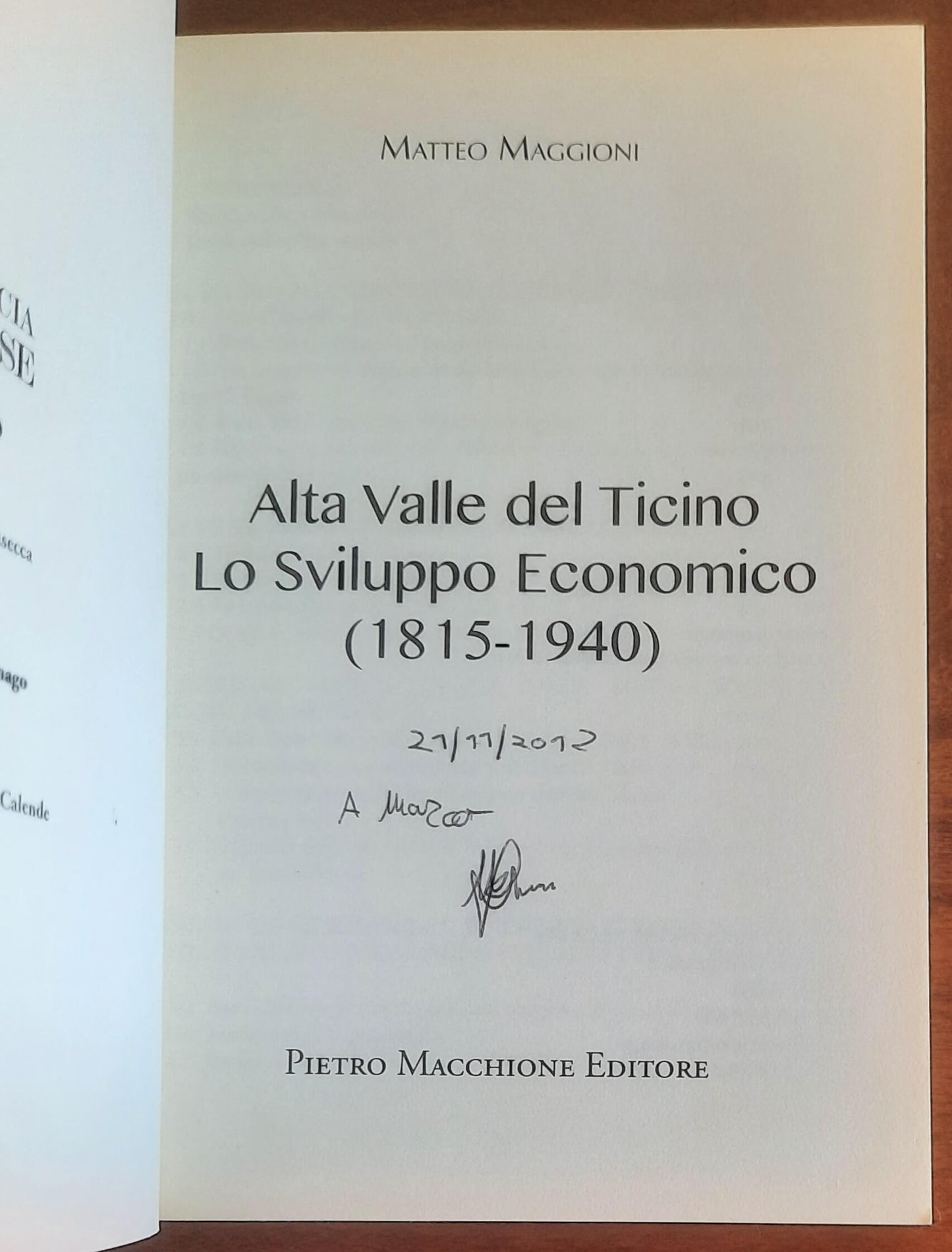 Alta valle del Ticino. Lo sviluppo economico (1815-1940)