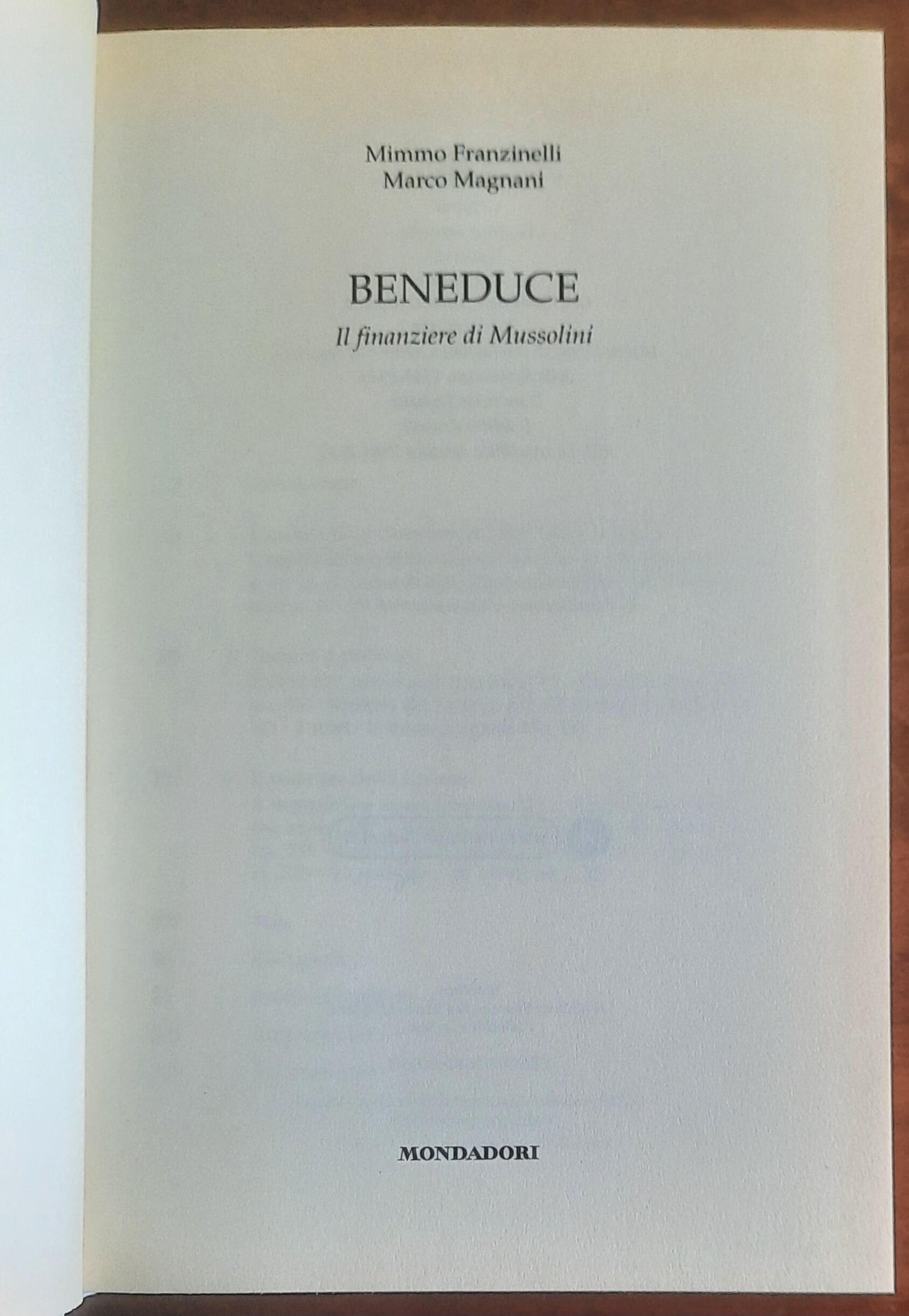 Beneduce. Il finanziere di Mussolini - Le Scie Mondadori