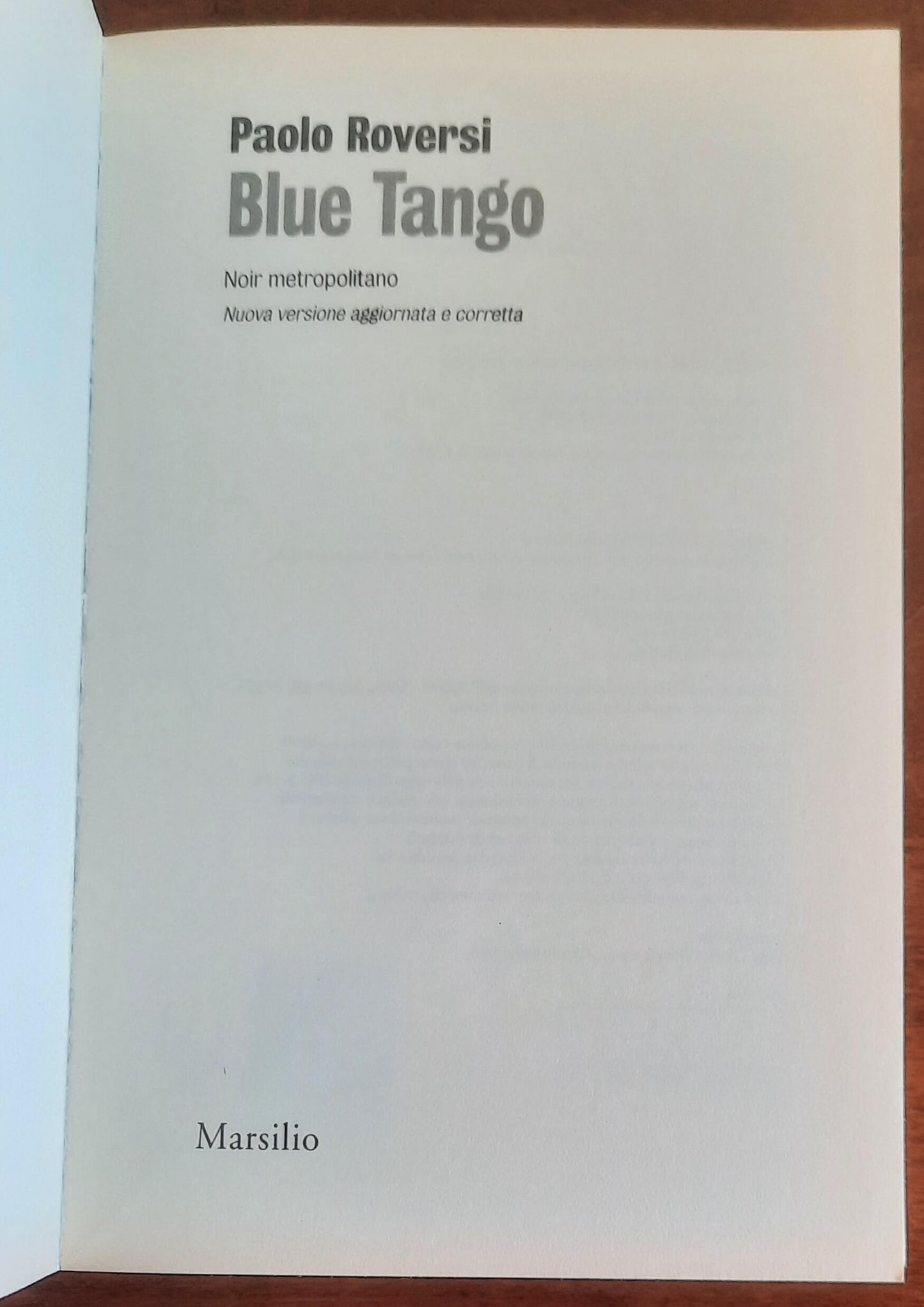 Blue tango. Un’indagine di Enrico Radeschi - Marsilio