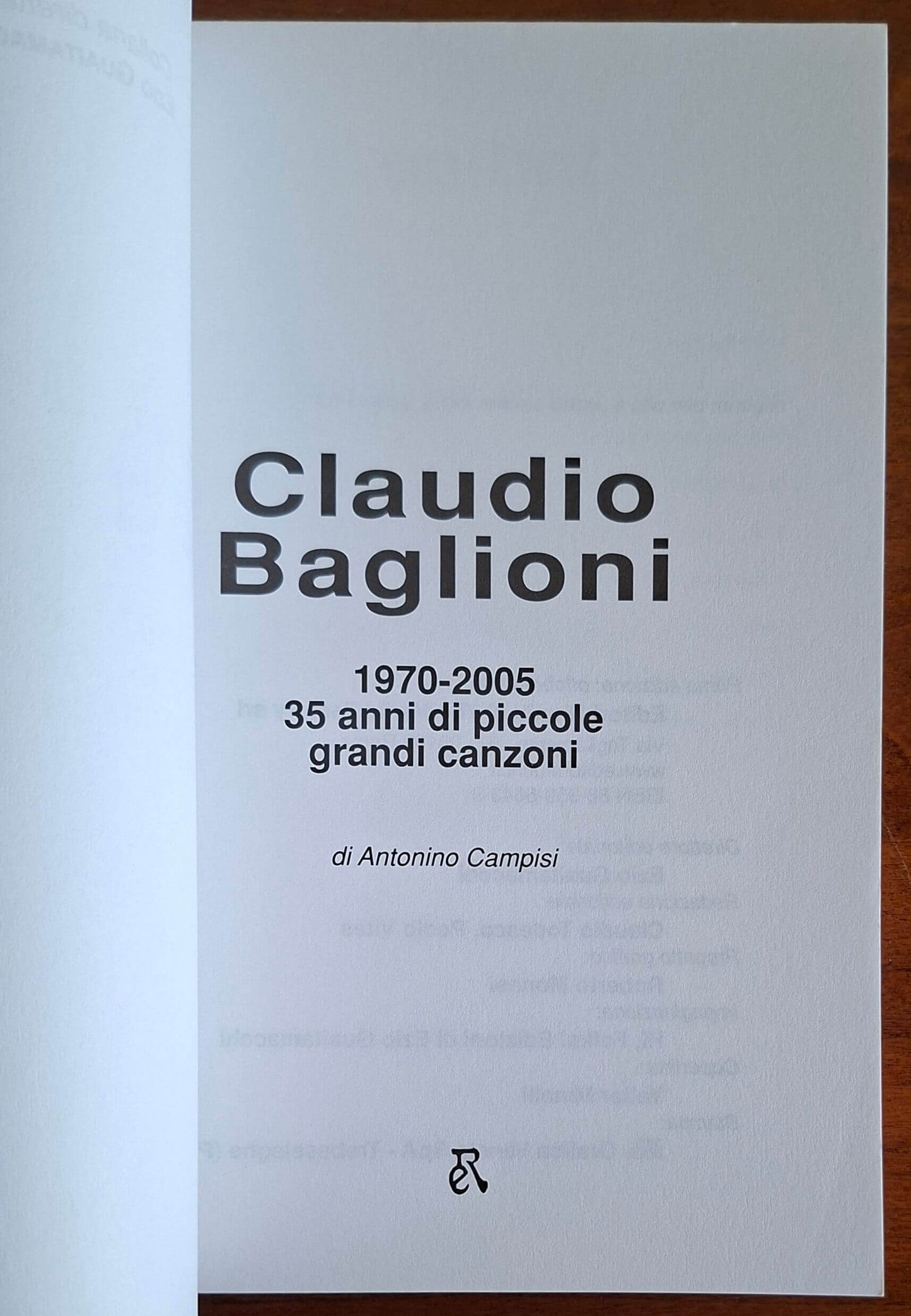 Claudio Baglioni 1970-2005. 35 anni di piccole grandi canzoni