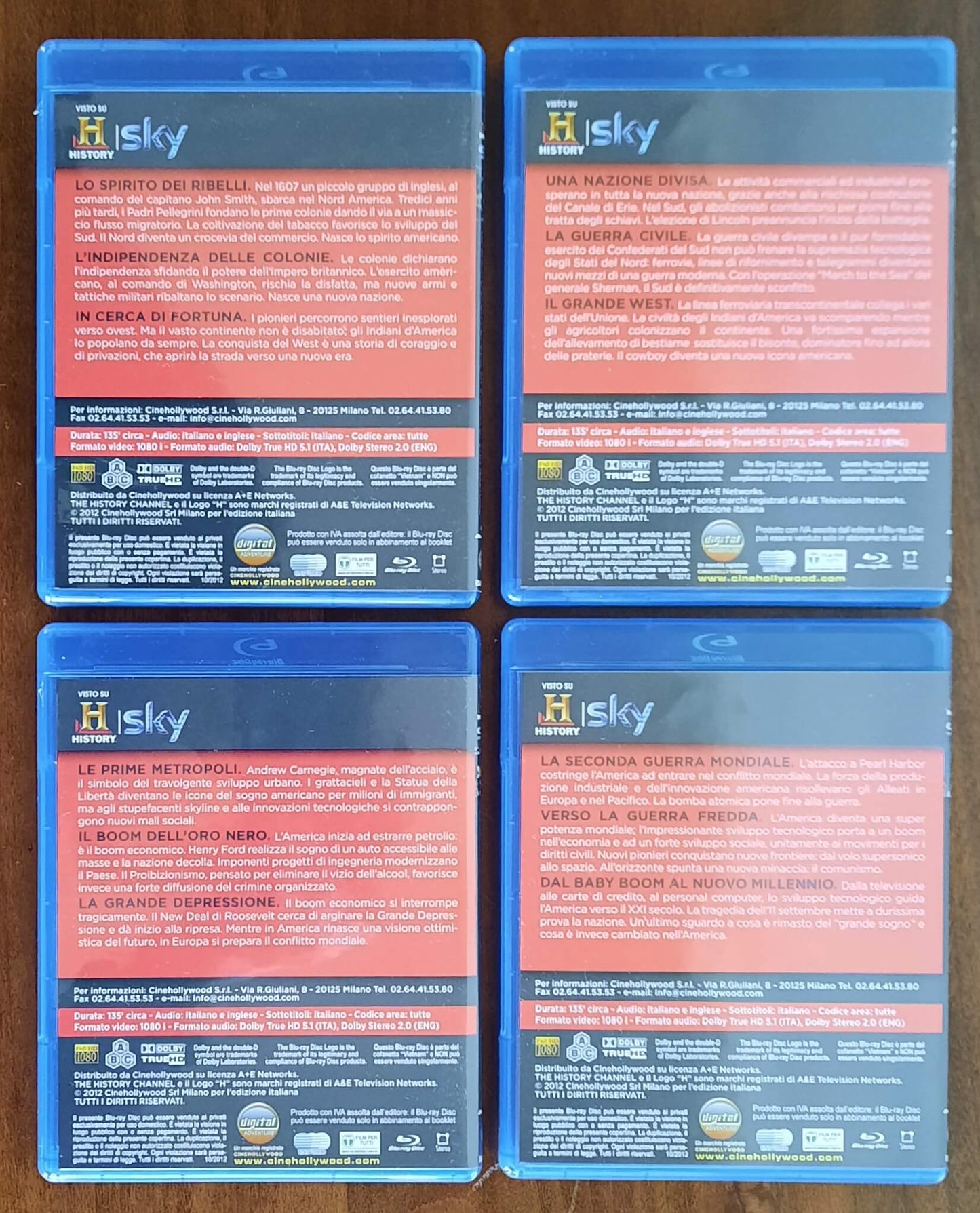 Cofanetto con 4 Blu-Ray: America. Lo spirito di un popolo, la storia di una nazione