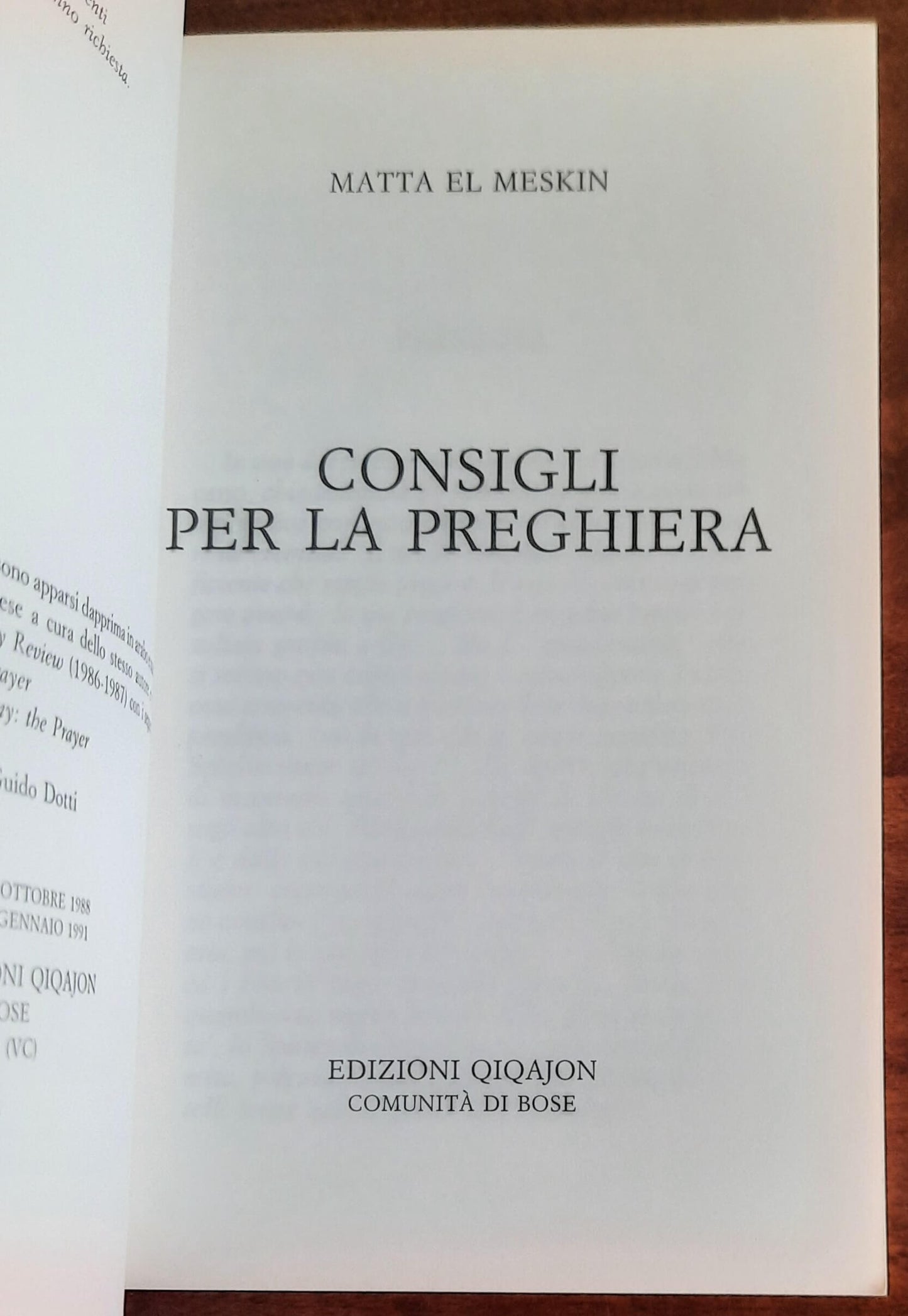Consigli per la preghiera - Edizioni Qiqajon Comunità Di Bose