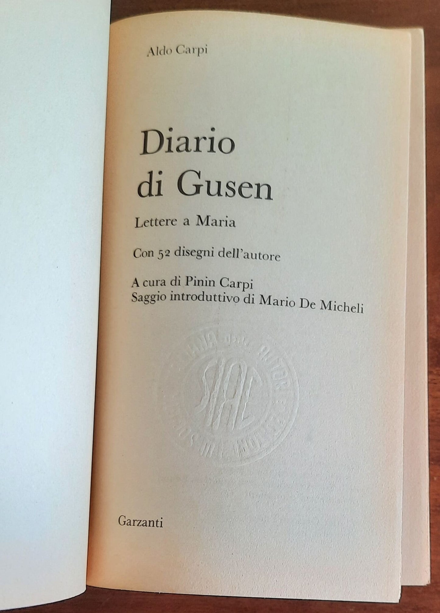 Diario di Gusen - di Aldo Carpi - Garzanti