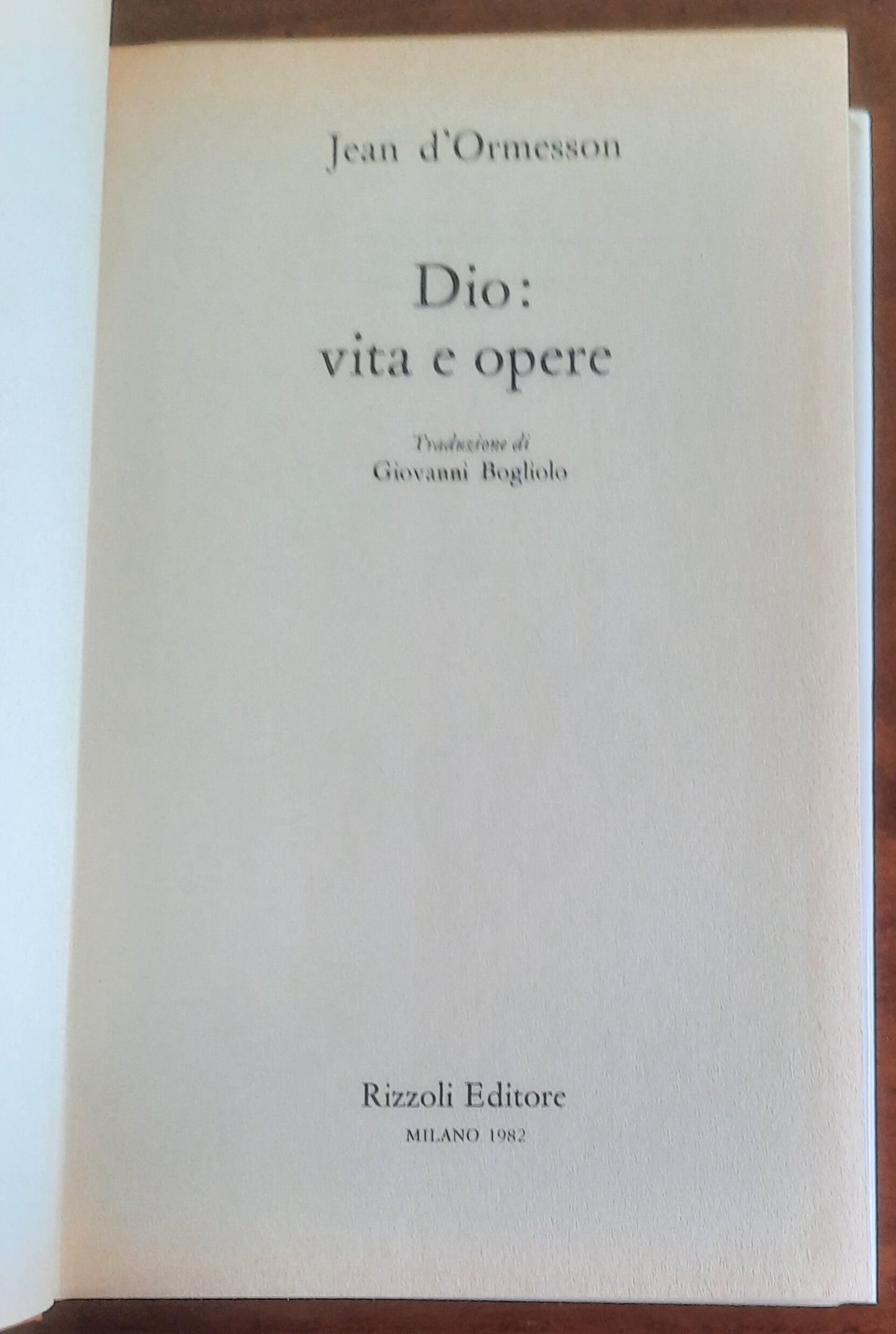 Dio: vita e opere - Rizzoli