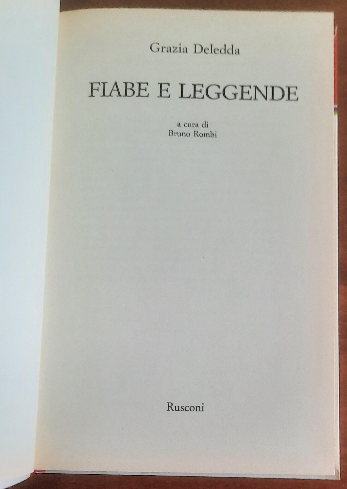 Fiabe e leggende - di Grazia Deledda - Rusconi