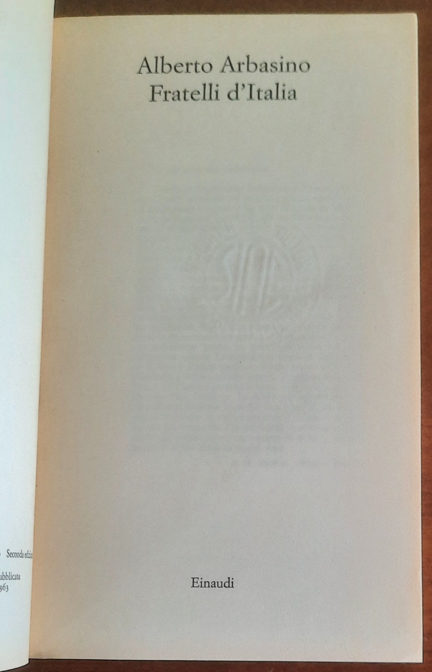 Fratelli d’Italia - di Alberto Arbasino - Einaudi
