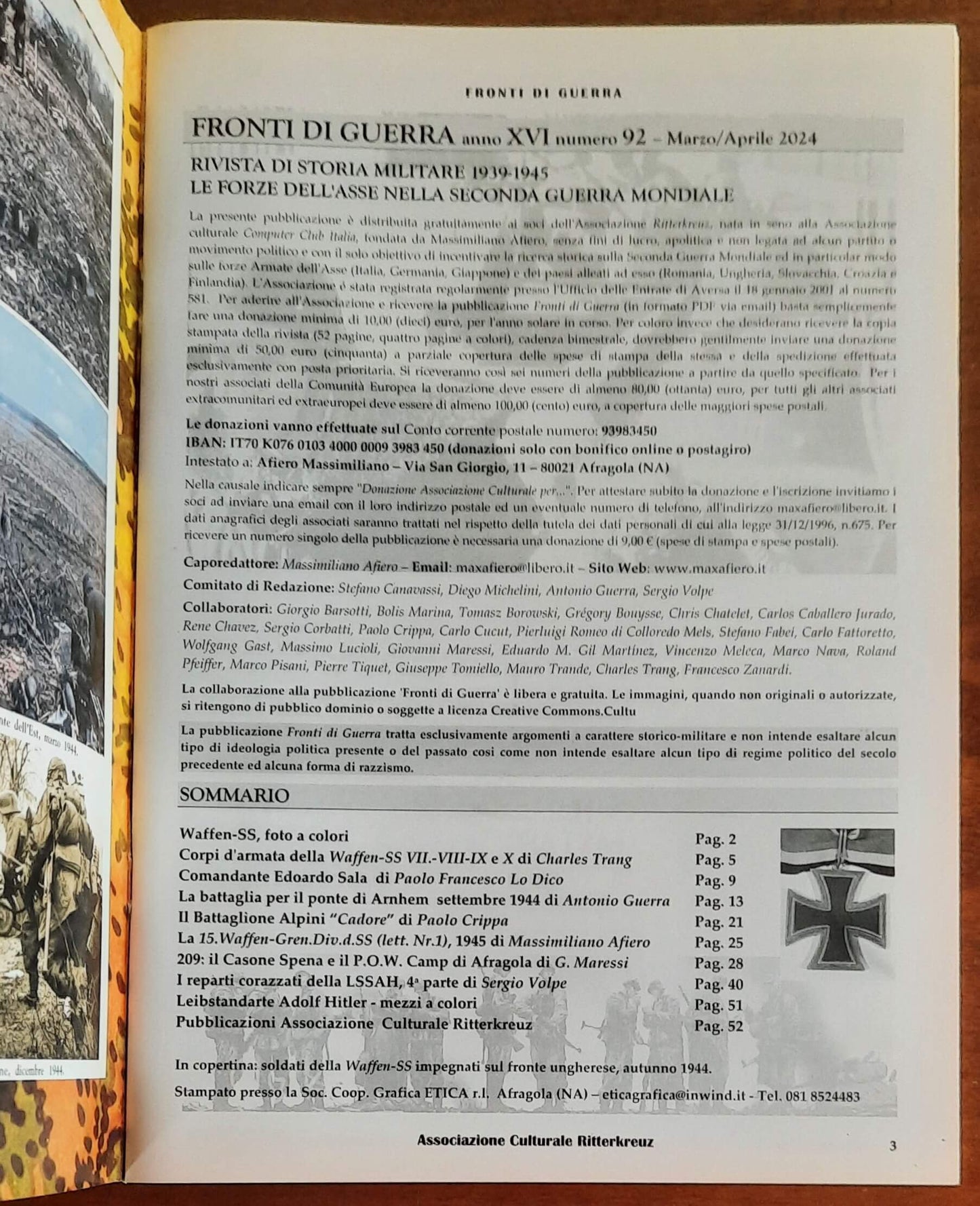 Fronti di Guerra. Rivista di Storia Militare 1939-1945 - Numero 92 Marzo/Aprile 2024