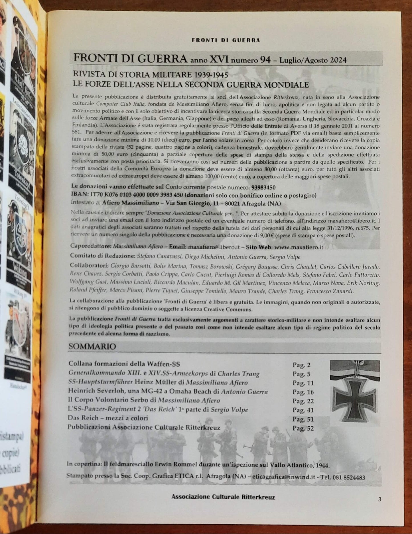 Fronti di Guerra. Rivista di Storia Militare 1939-1945 - Numero 94 LuglioAgosto 2024