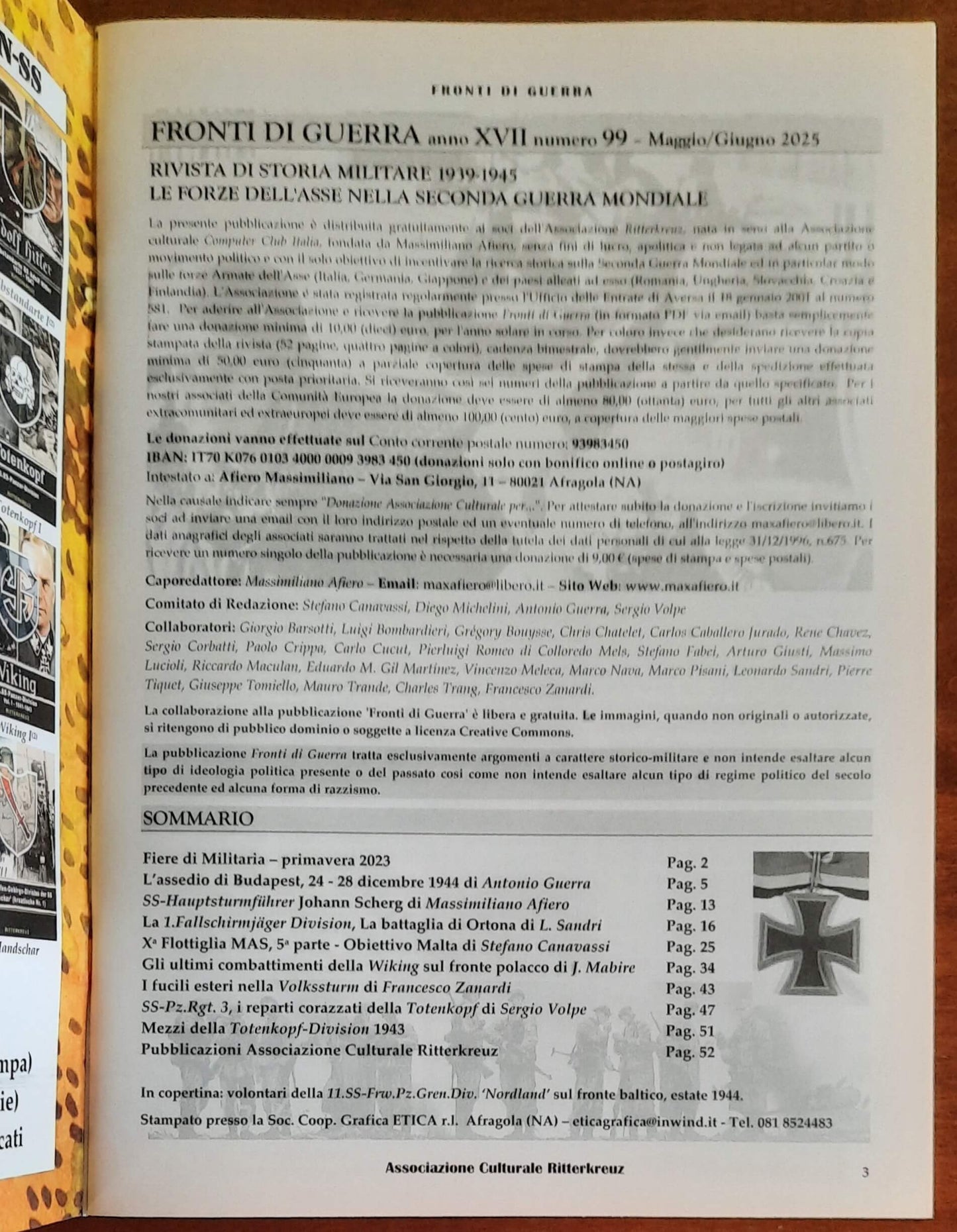 Fronti di Guerra. Rivista di Storia Militare 1939-1945 - Numero 99 Maggio/Giugno 2025