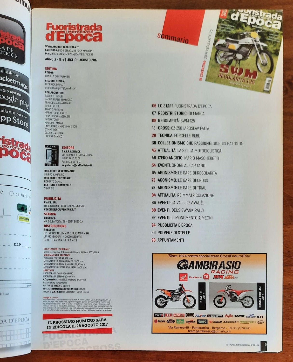 Fuoristrada & Motocross d’Epoca - Anno III - n. 4 - Lug/Ago 2017