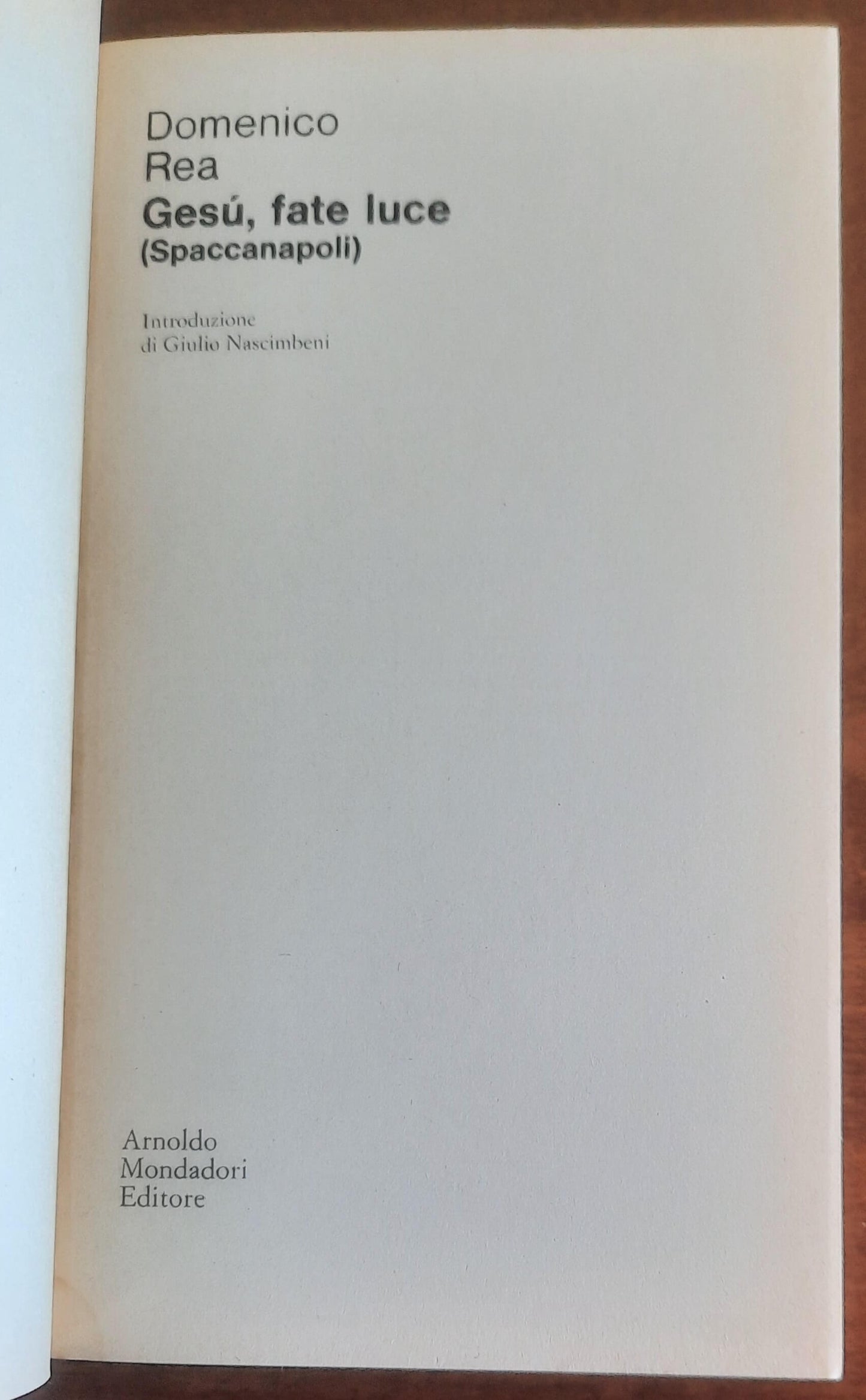 Gesù, fate luce (Spaccanapoli) - di Domenico Rea - Mondadori Oscar