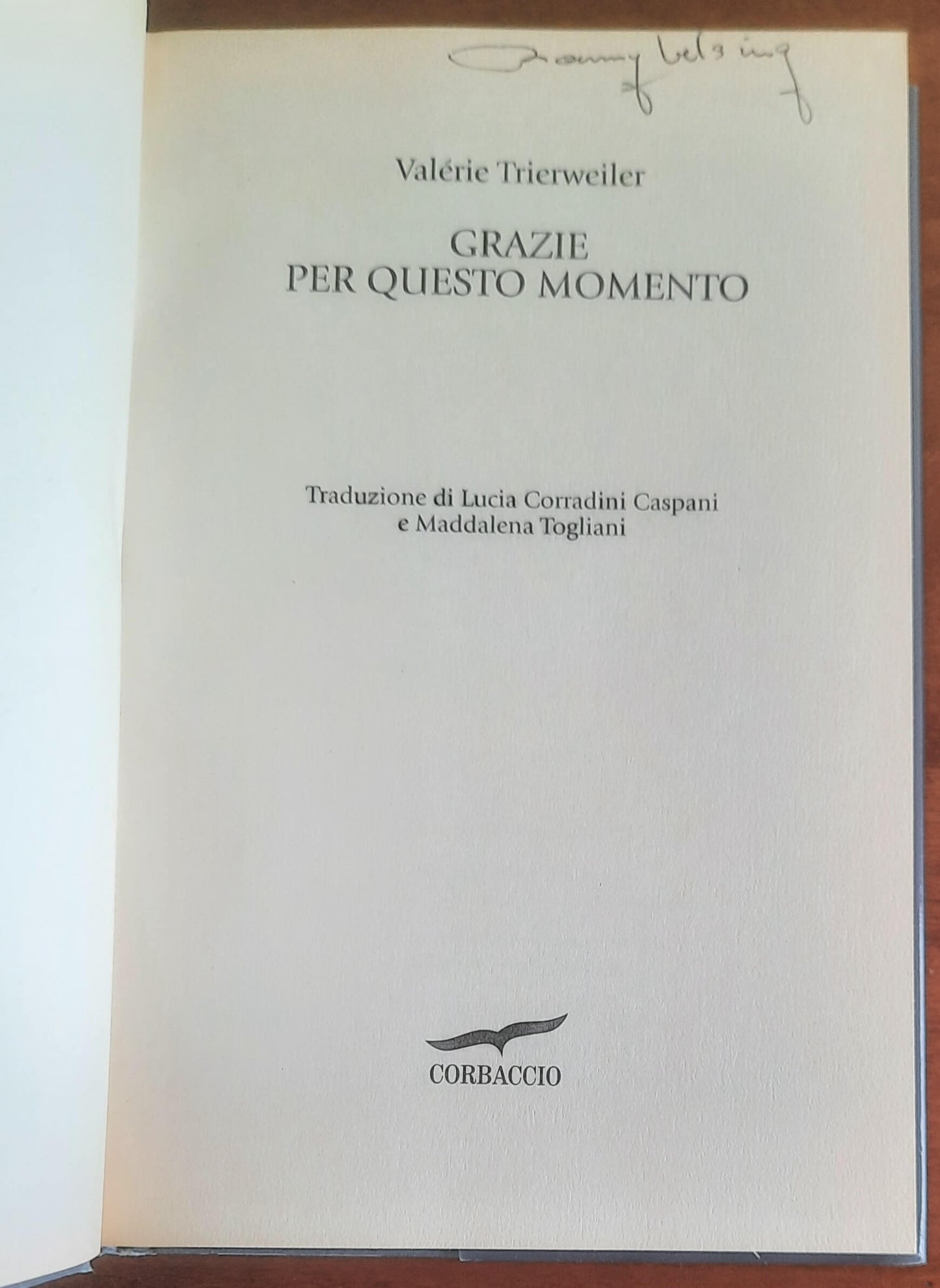 Grazie per questo momento - di Valerie Trierweiler - Corbaccio