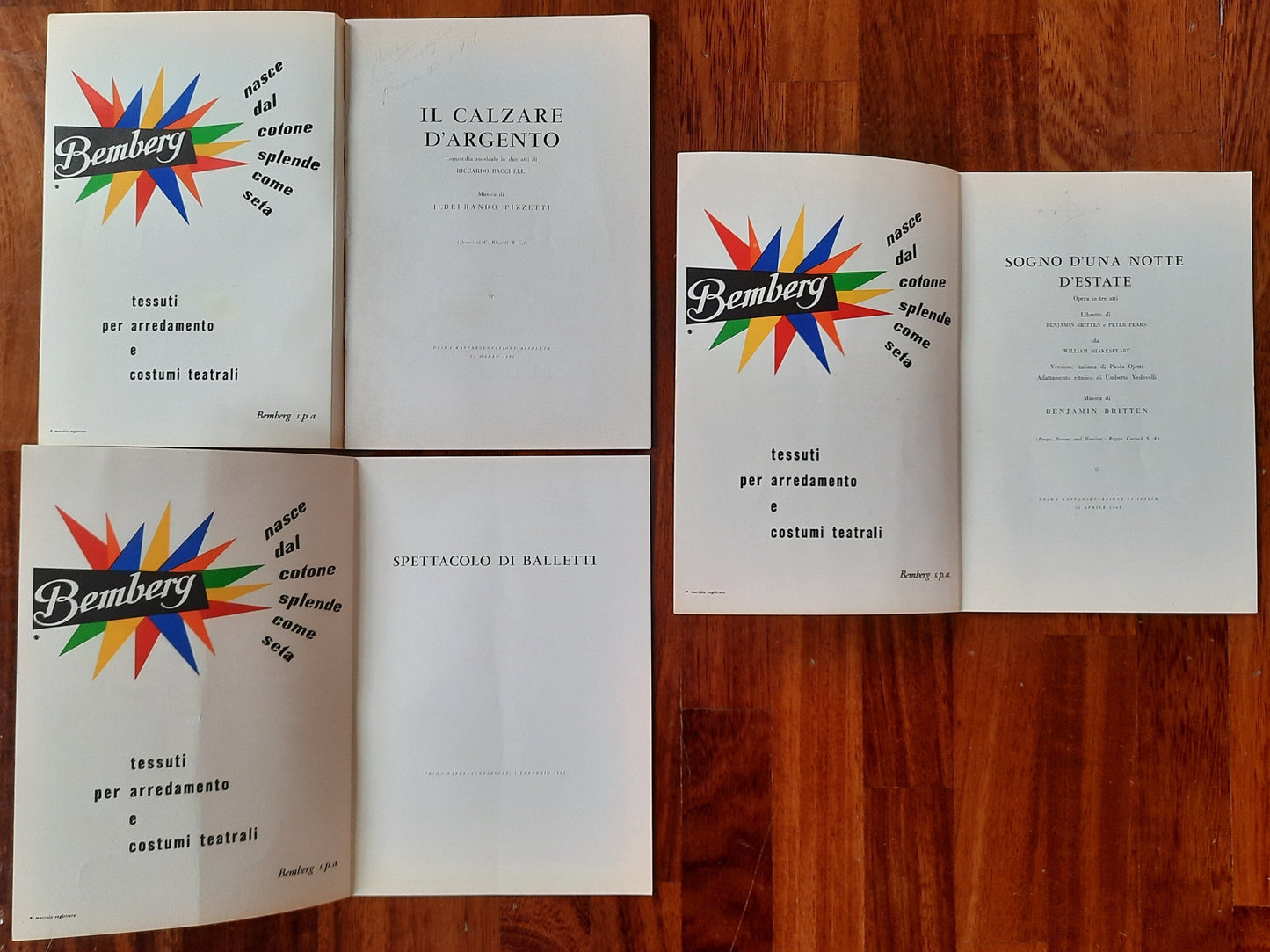 Teatro alla Scala Stagione Lirica 1960 - 61 - (IL CALZARE - SOGNO D'UNA NOTTE - BALLETTI)