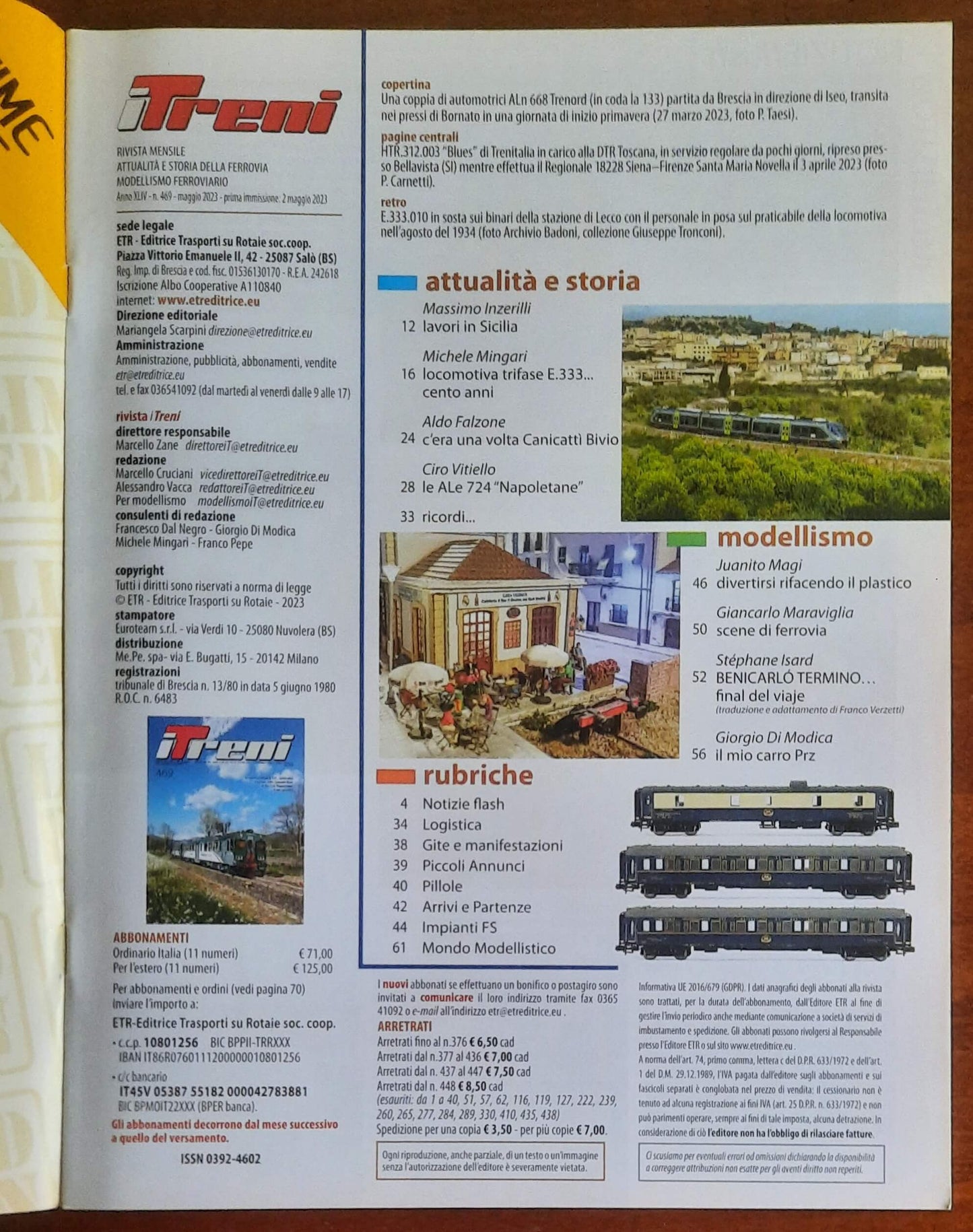 I Treni - n. 469 - maggio 2023 - Etr Editrice Trasporti Su Rotaie