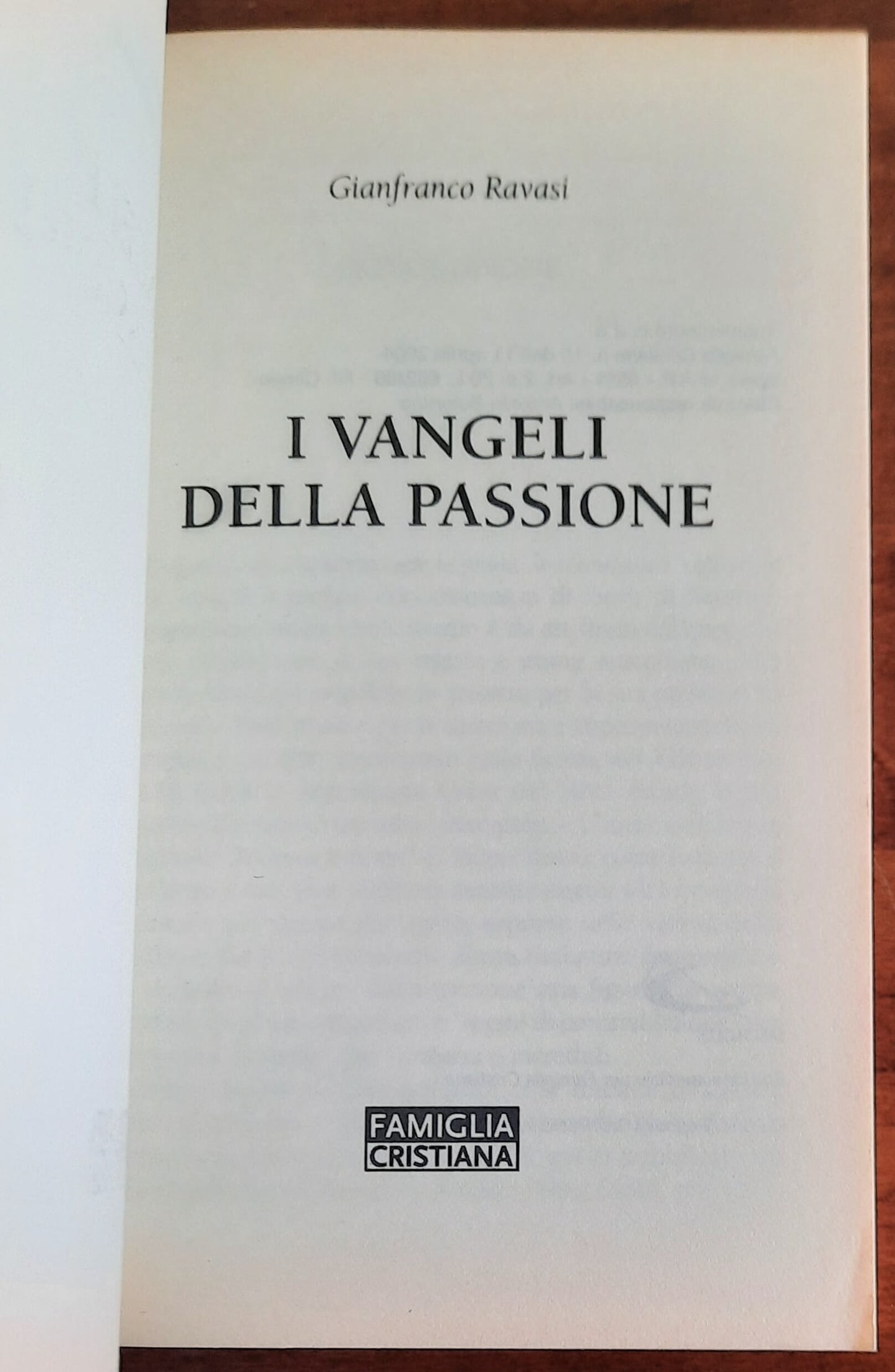 I Vangeli della Passione - Edizioni San Paolo - Famiglia Cristiana