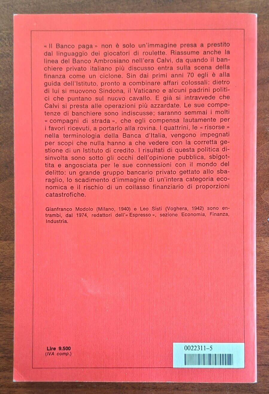 Il Banco paga. Roberto Calvi e l'avventura dell'Ambrosiano - Mondadori