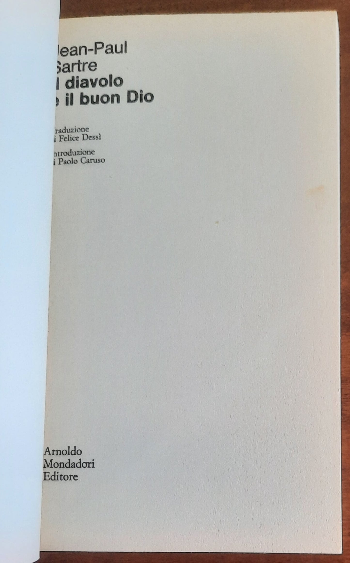 Il diavolo e il buon Dio - di Jean-Paul Sartre - Mondadori Oscar