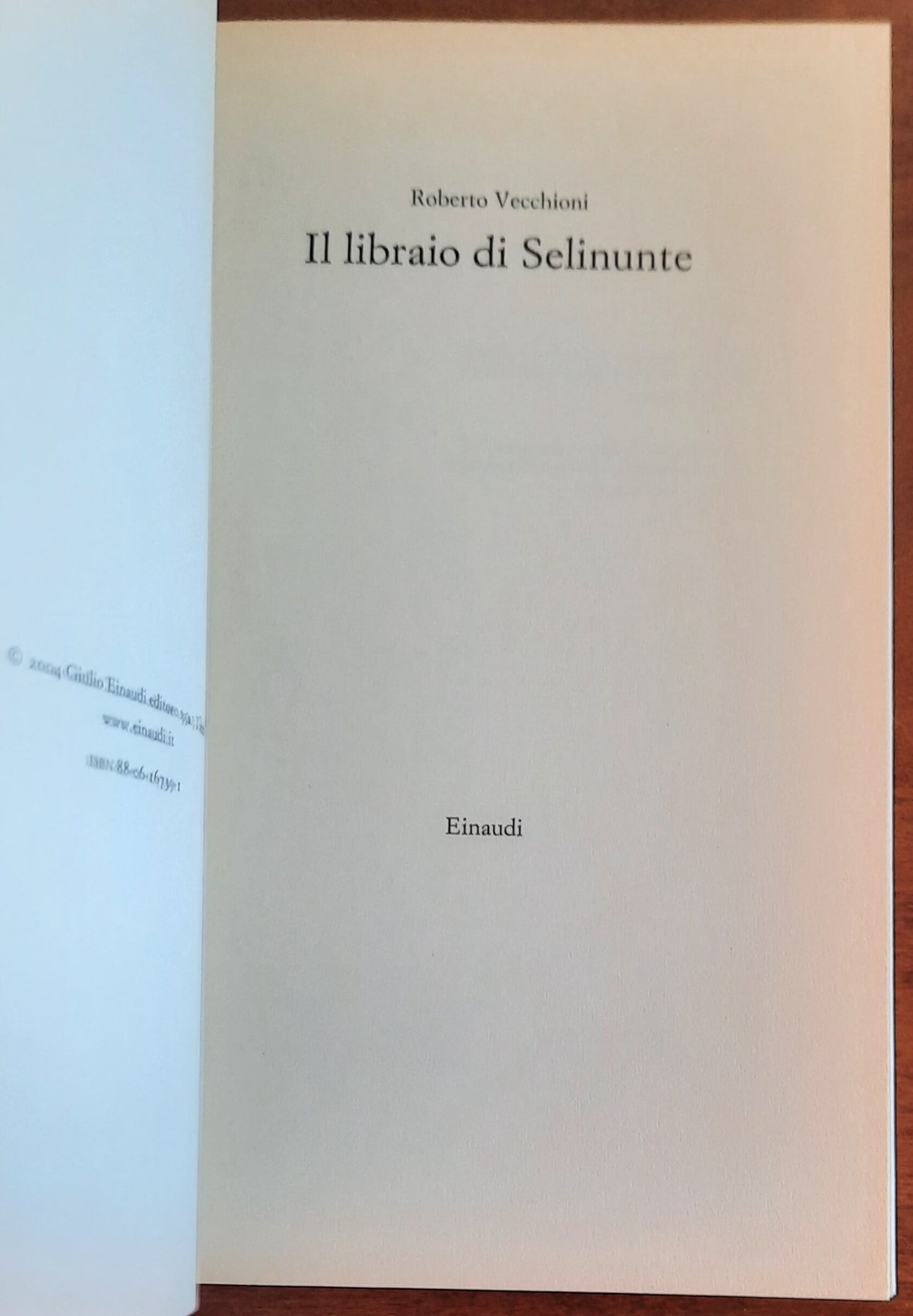 Il libraio di Selinunte - di Roberto Vecchioni - Einaudi