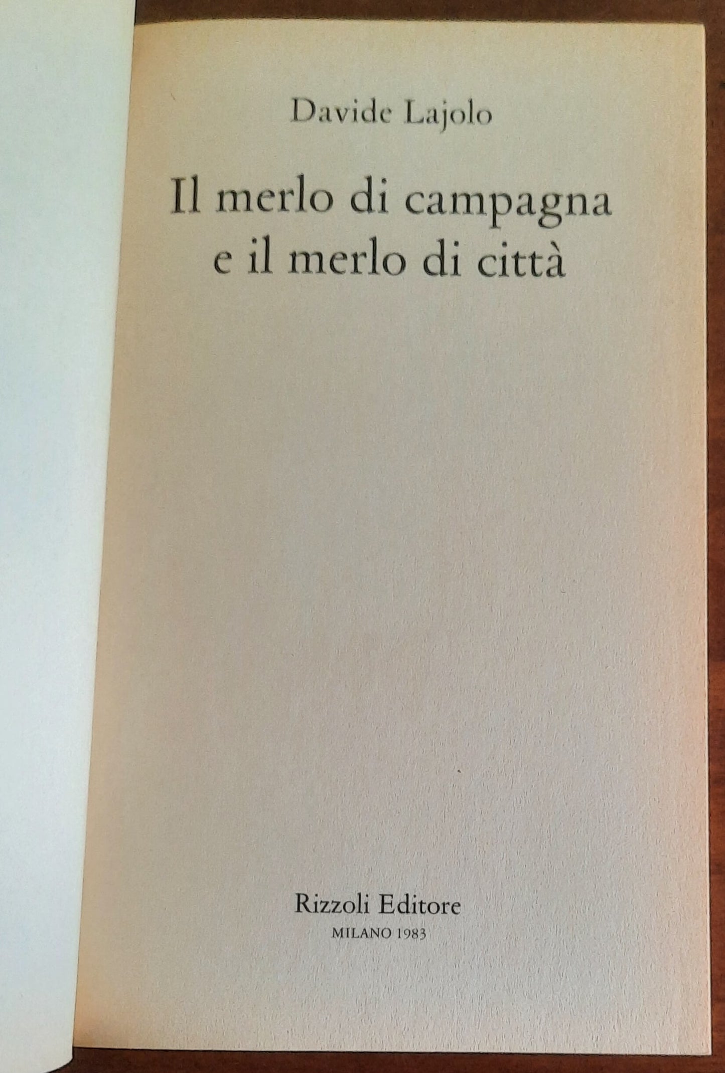 Il merlo di campagna e il merlo di città
