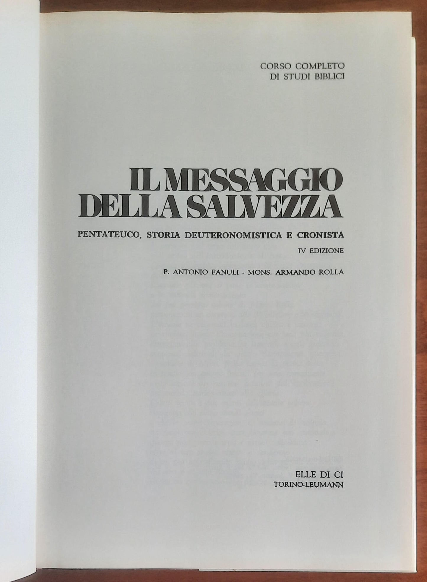 Il messaggio della salvezza. Pentateuco, storia deuteronomista e cronista