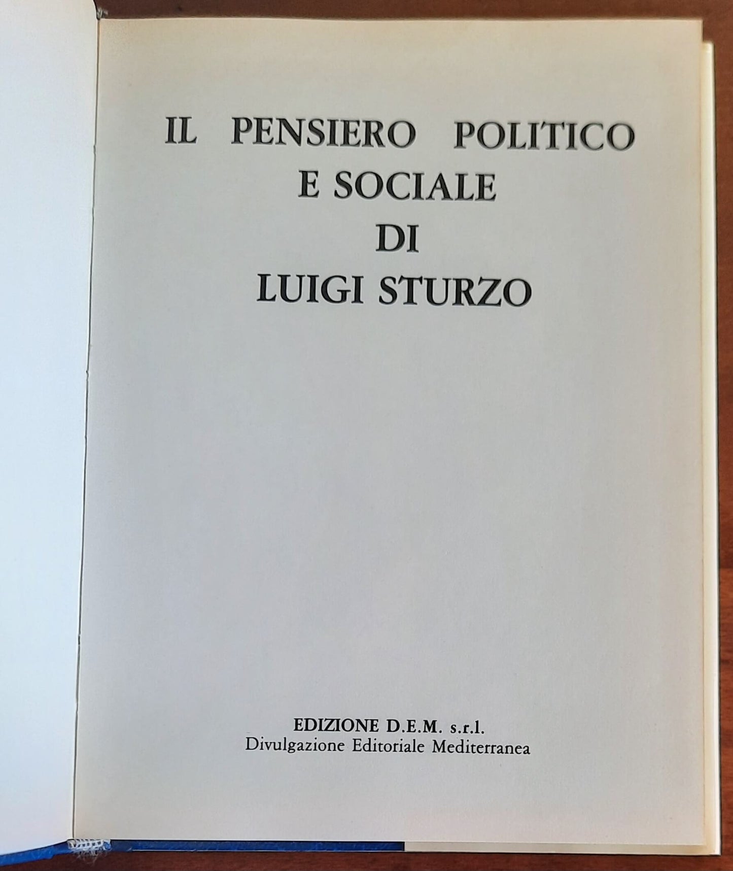 Il pensiero politico e sociale di Luigi Sturzo