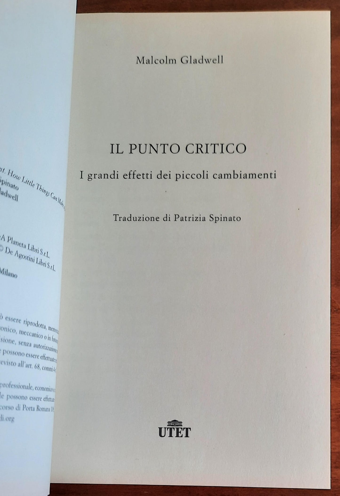 Il punto critico. I grandi effetti dei piccoli cambiamenti - ediz. anno 2022