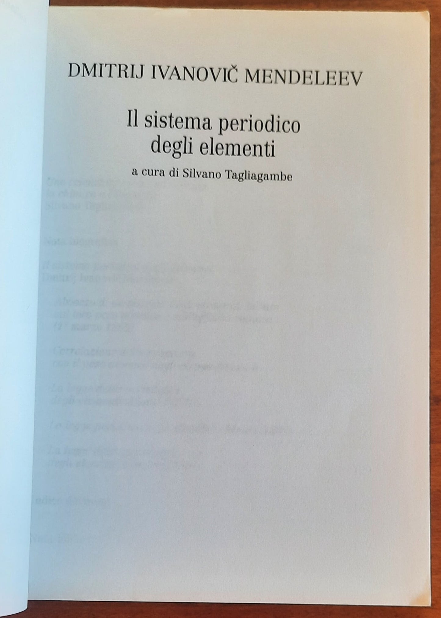 Il sistema periodico degli elementi - Edizioni Teknos