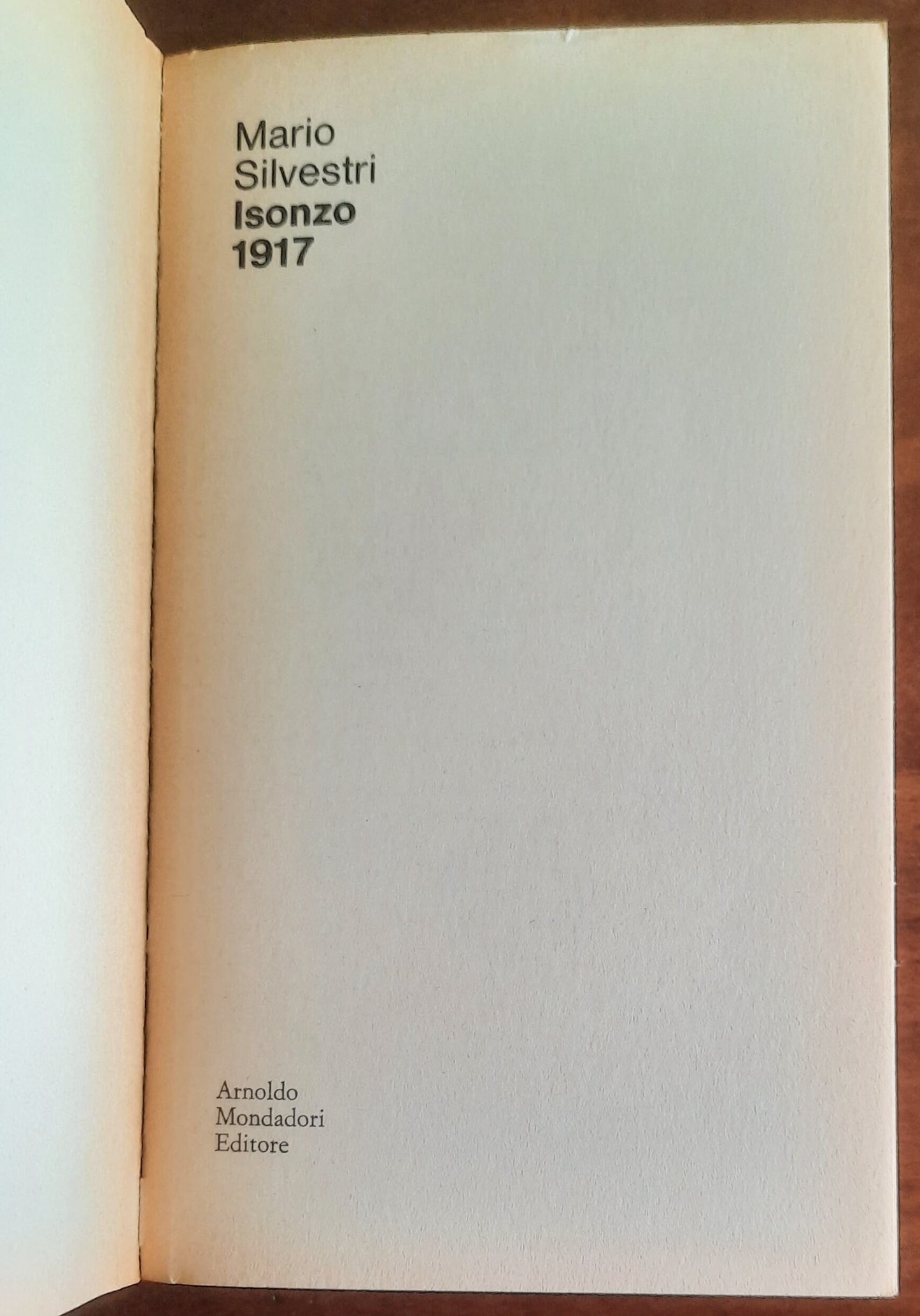 Isonzo 1917 - di Mario Silvestri - Mondadori Oscar