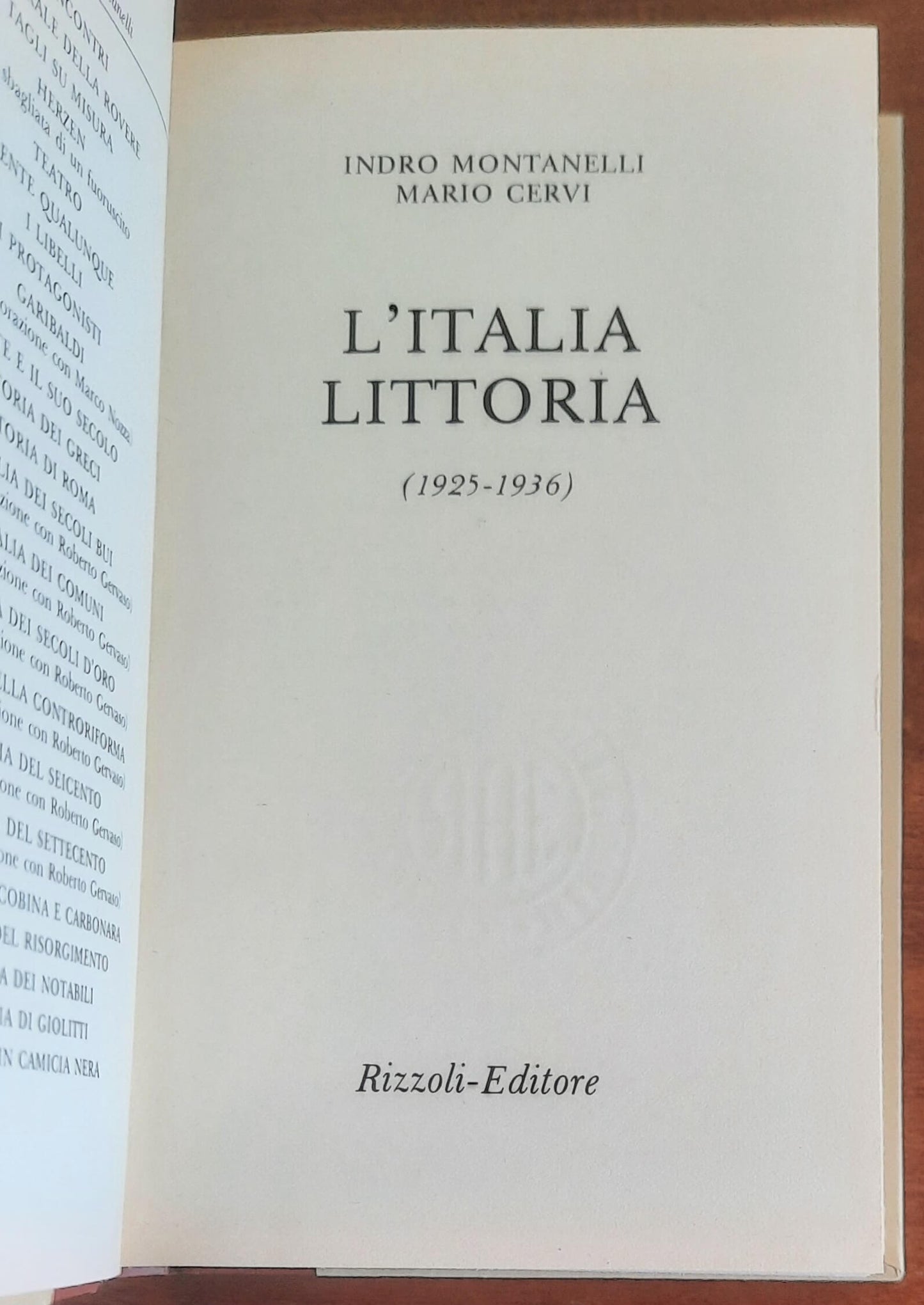 L’Italia littoria (1925 - 1936) - Rizzoli