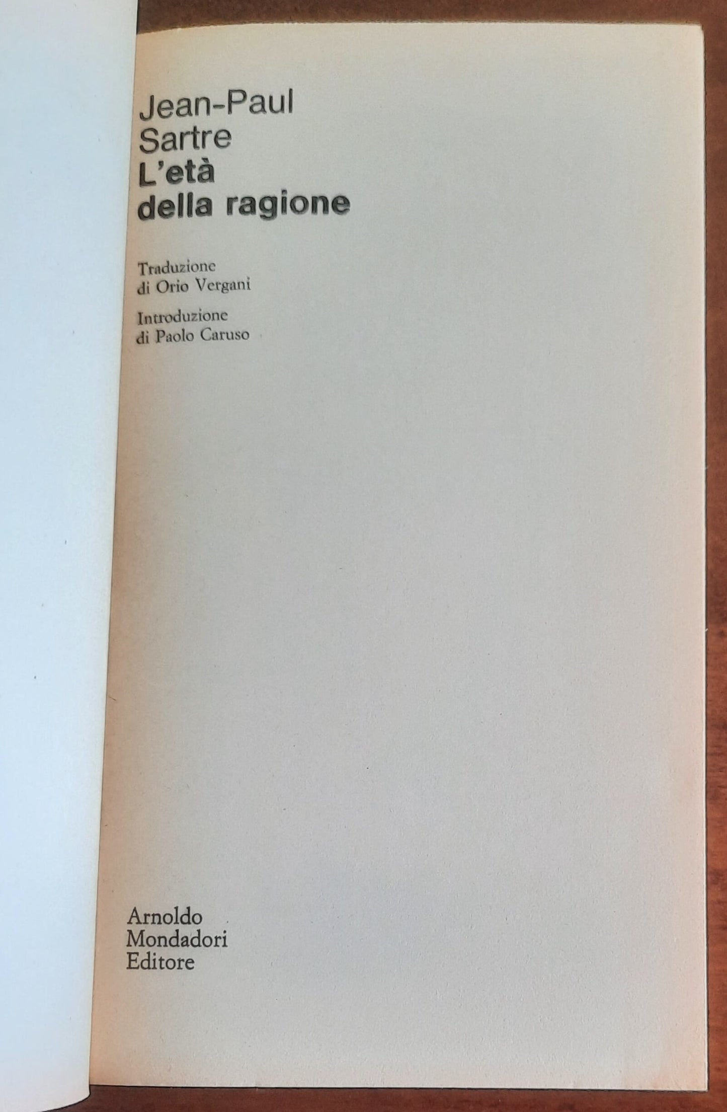 L’età della ragione - di Jean-Paul Sartre - Mondadori Oscar
