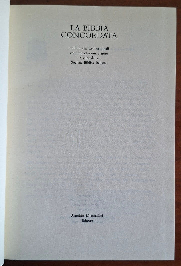 La Bibbia Concordata - Mondadori