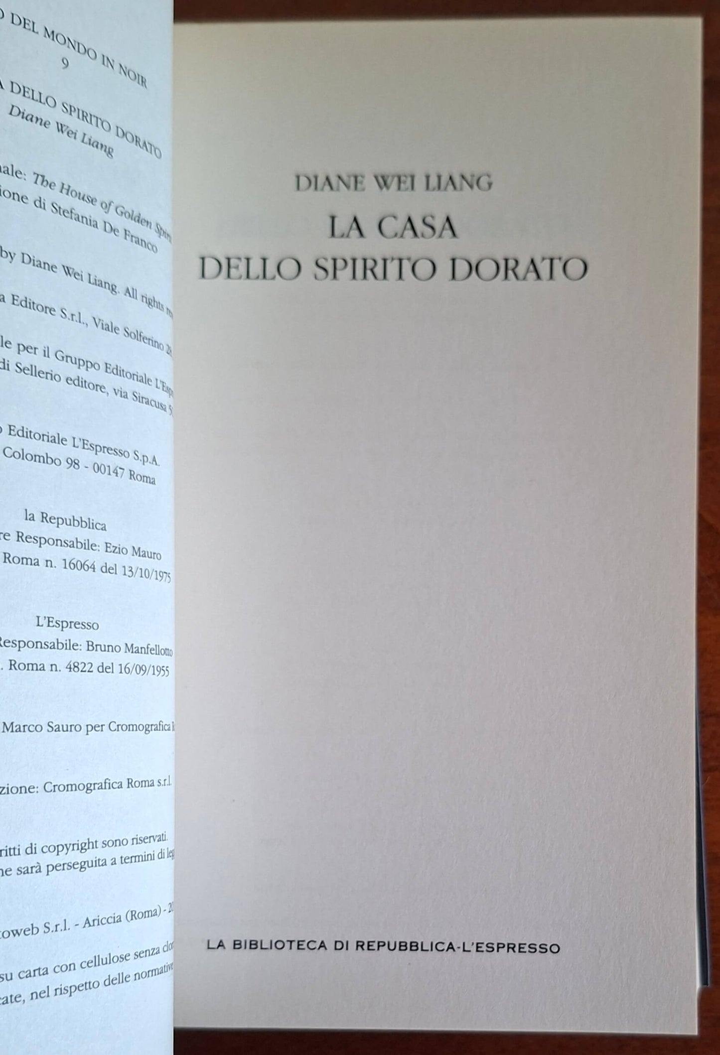 La casa dello spirito dorato - Diane Wei Liang - Biblioteca Di Repubblica