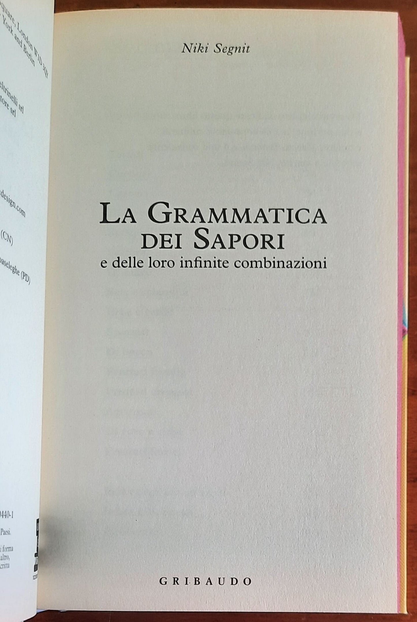 La grammatica dei sapori e delle loro infinite combinazioni - Gribaudo