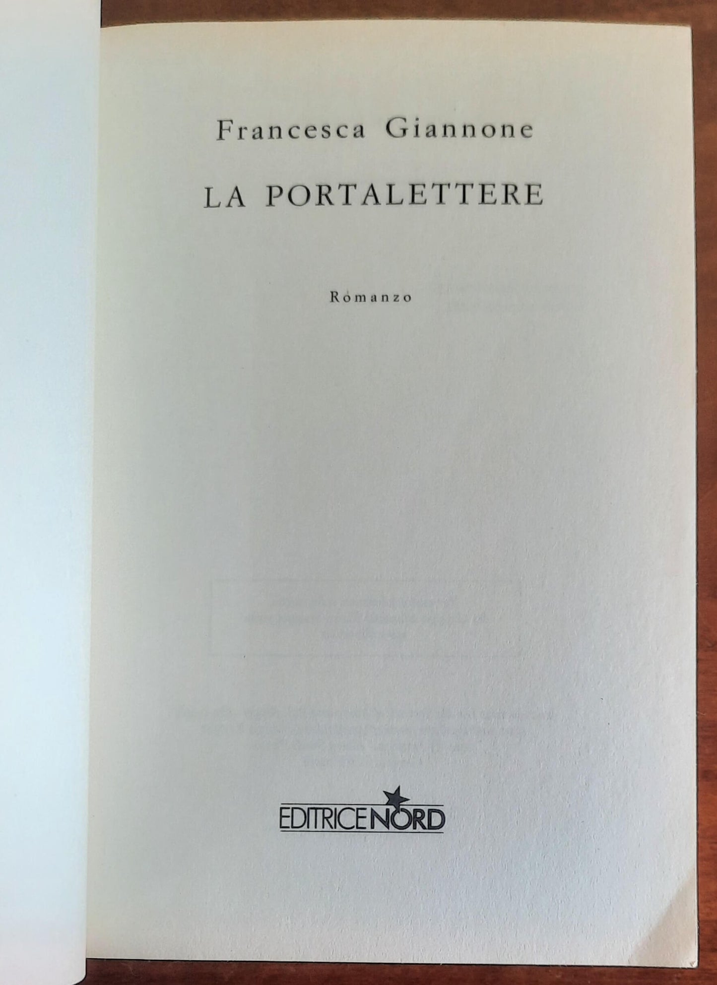 La portalettere - di Francesca Giannone - Ed. Nord