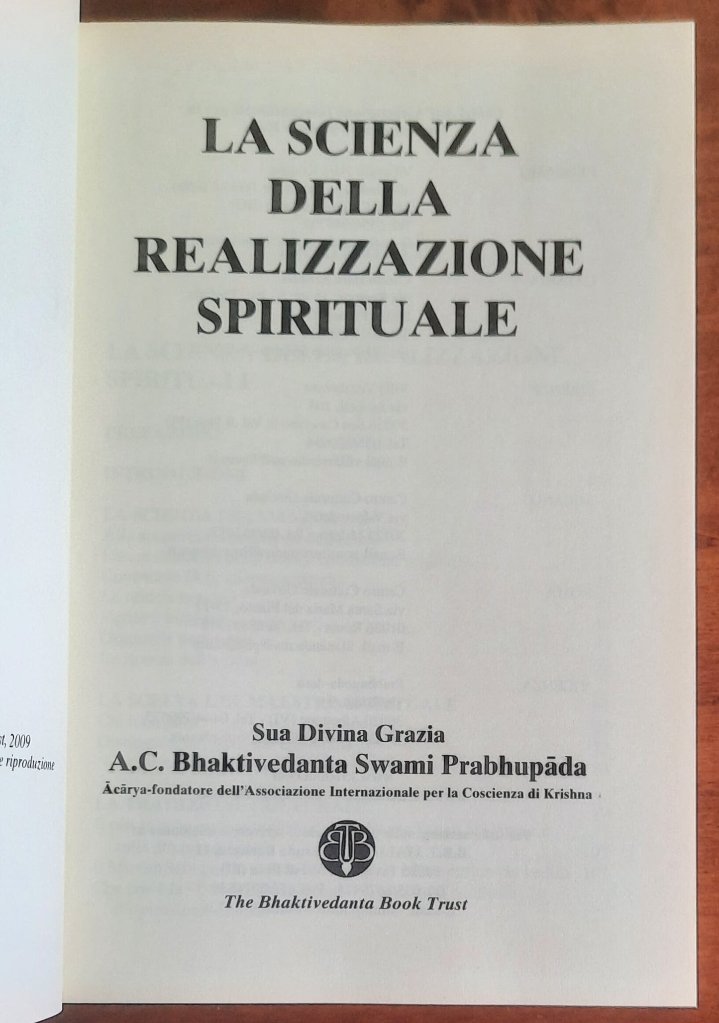 La scienza della realizzazione spirituale - The Bhaktivedanta Book Trust