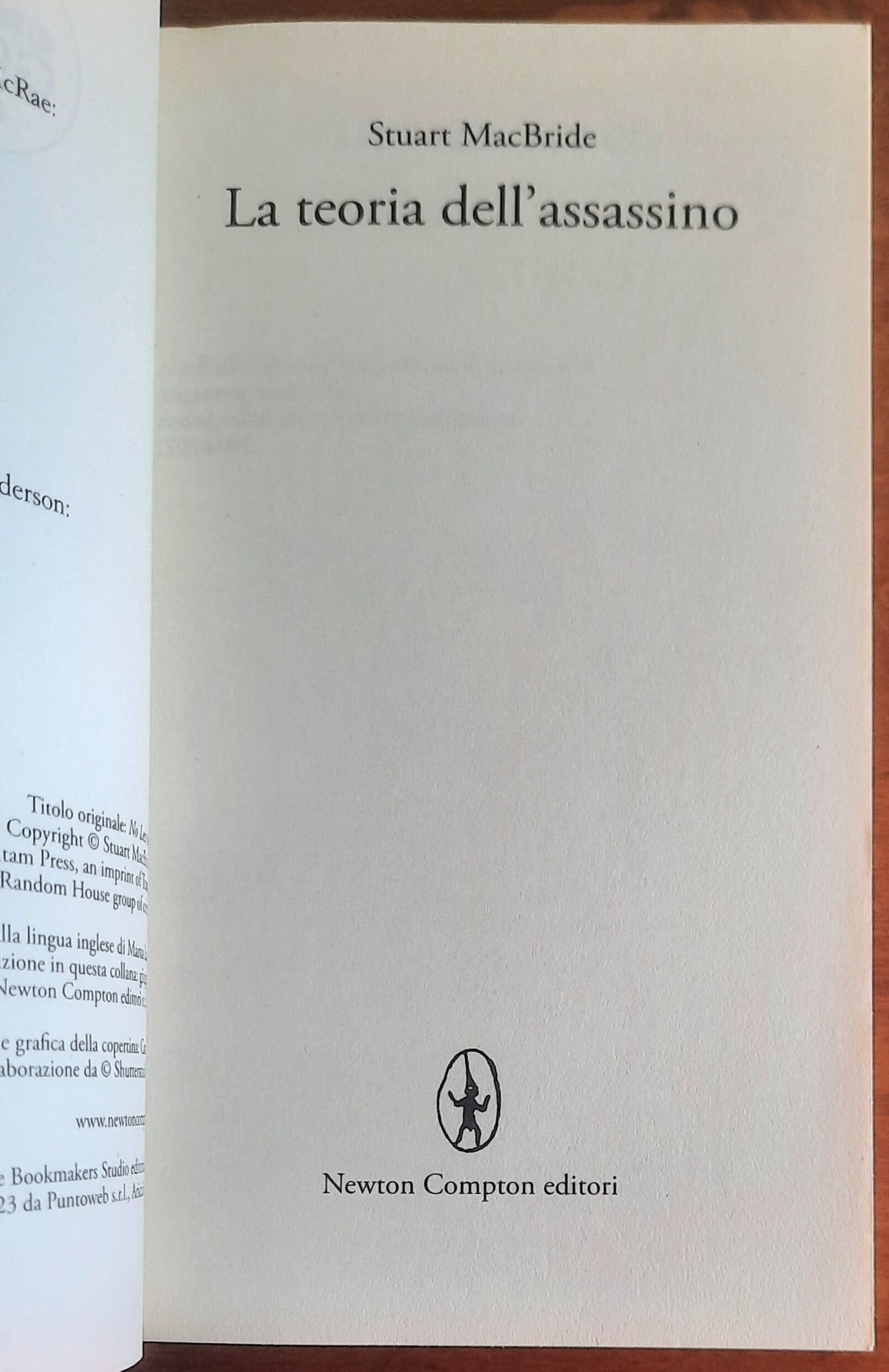 La teoria dell'assassino - di Stuart Macbride - Newton Compton