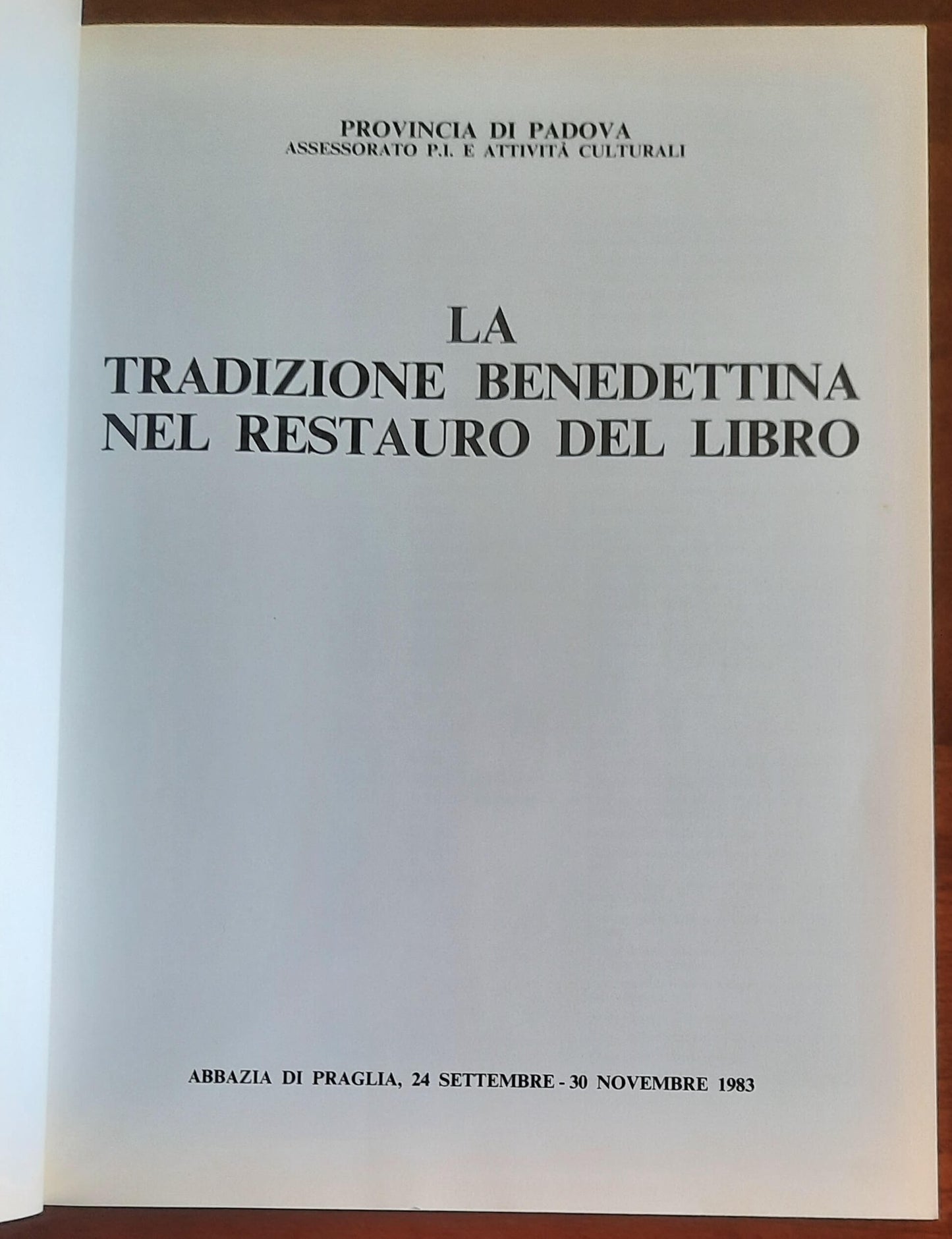 La tradizione benedettina nel restauro del libro