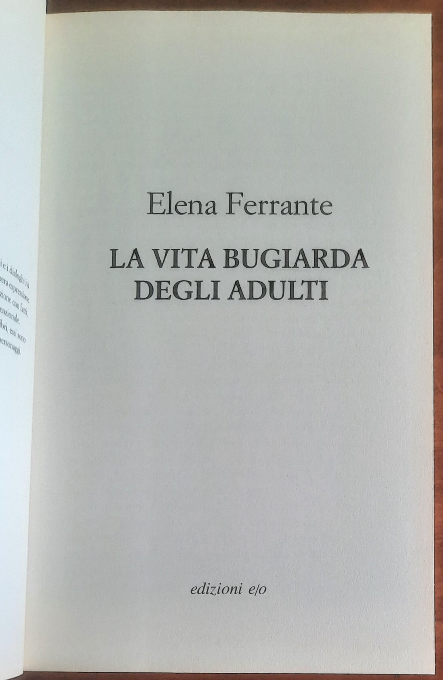 La vita bugiarda degli adulti - di Elena Ferrante
