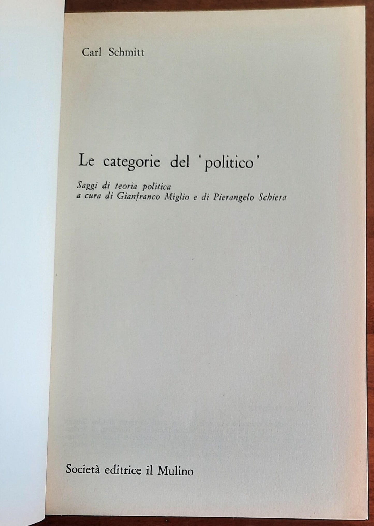 Le categorie del "politico" - di Carl Schmitt