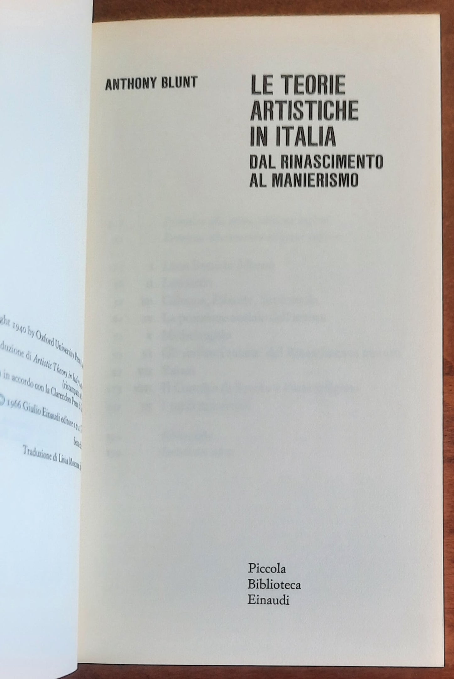 Le teorie artistiche in Italia. Dal Rinascimento al Manierismo