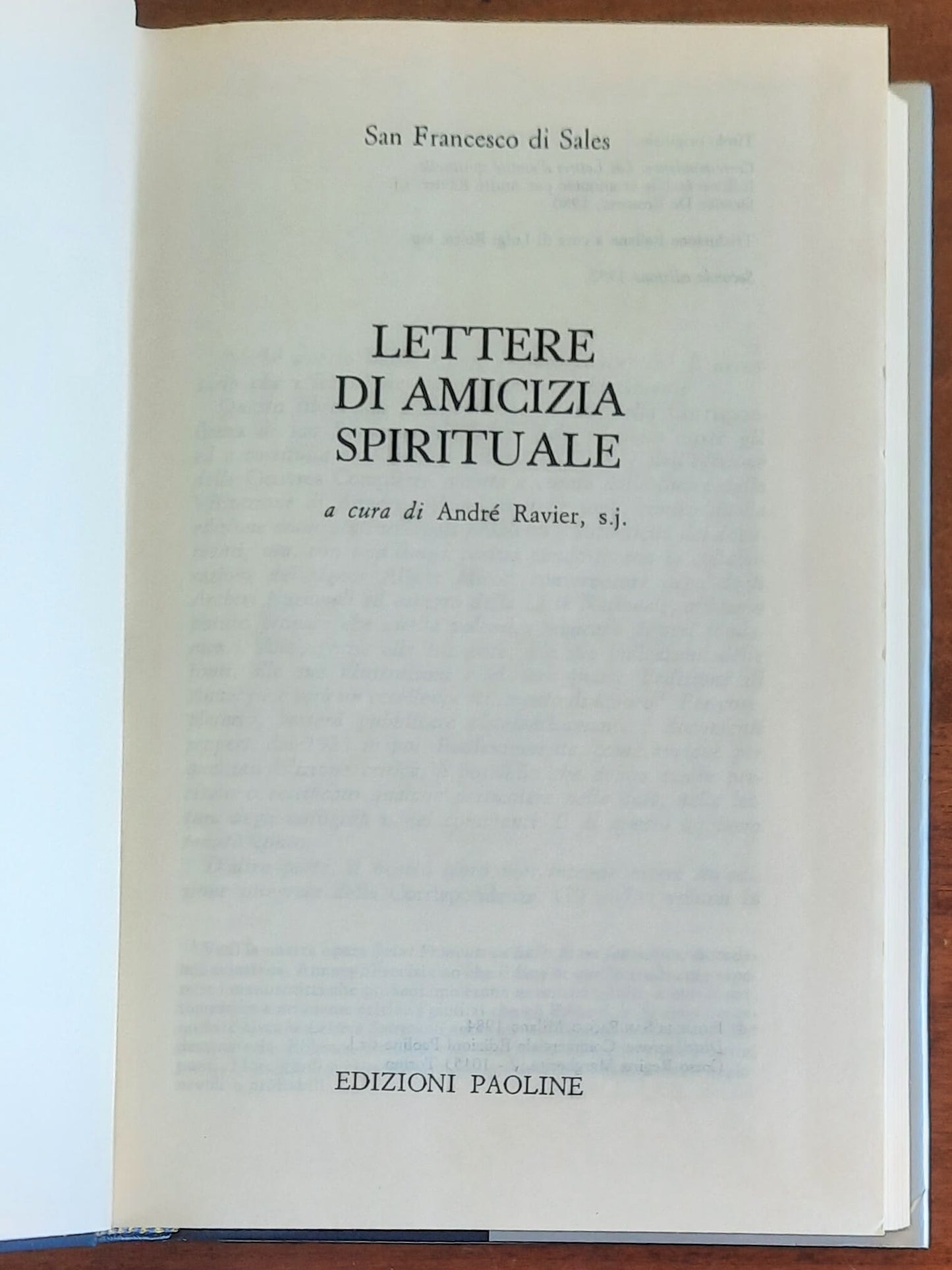 Lettere di amicizia spirituale - di San Francesco Di Sales - Edizioni Paoline