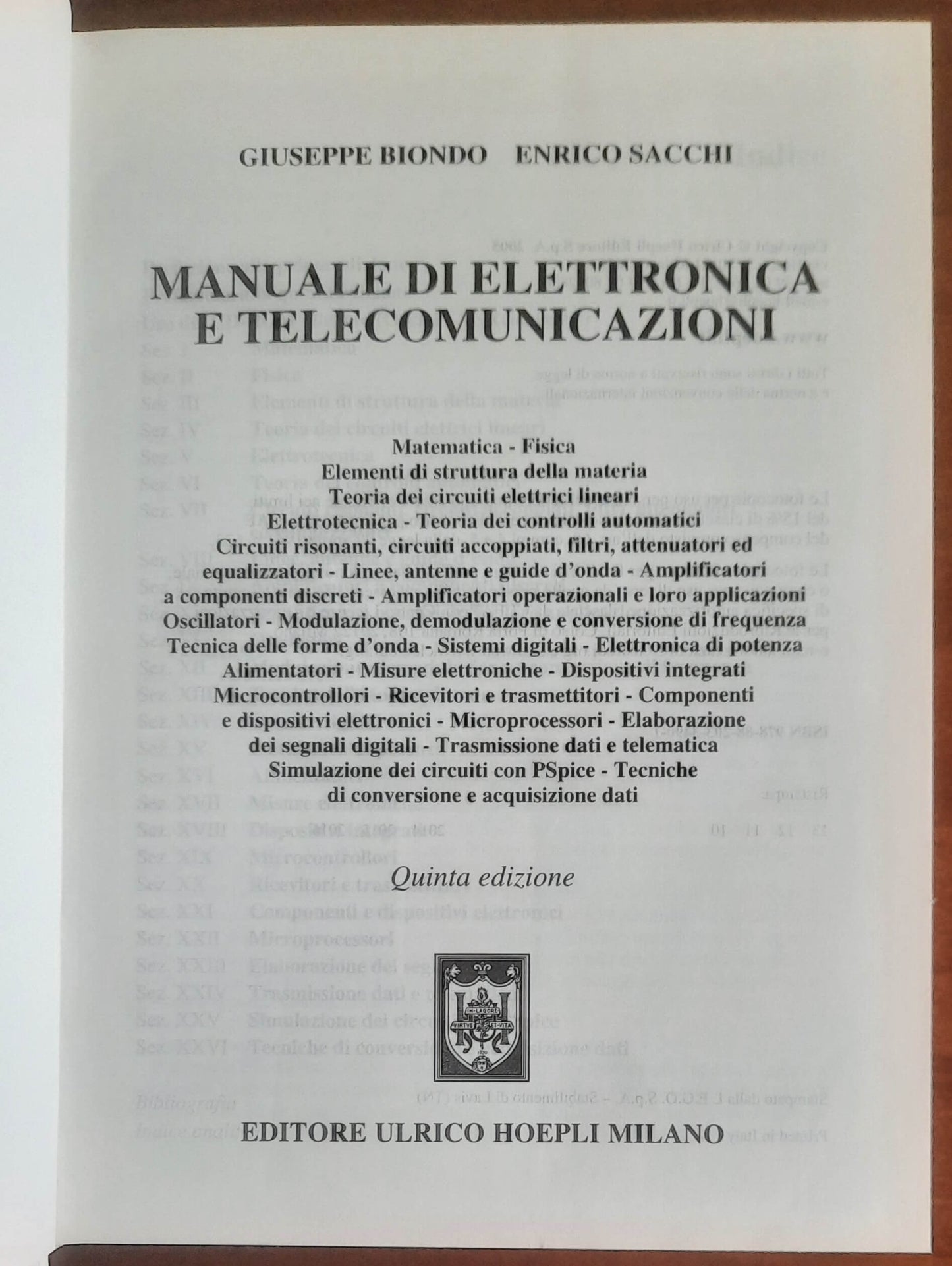 Manuale di elettronica e telecomunicazioni - con CD-Rom - Hoepli