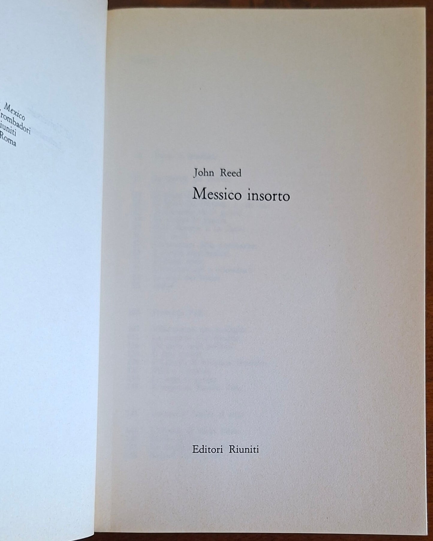 Messico insorto - John Reed - Editori Riuniti