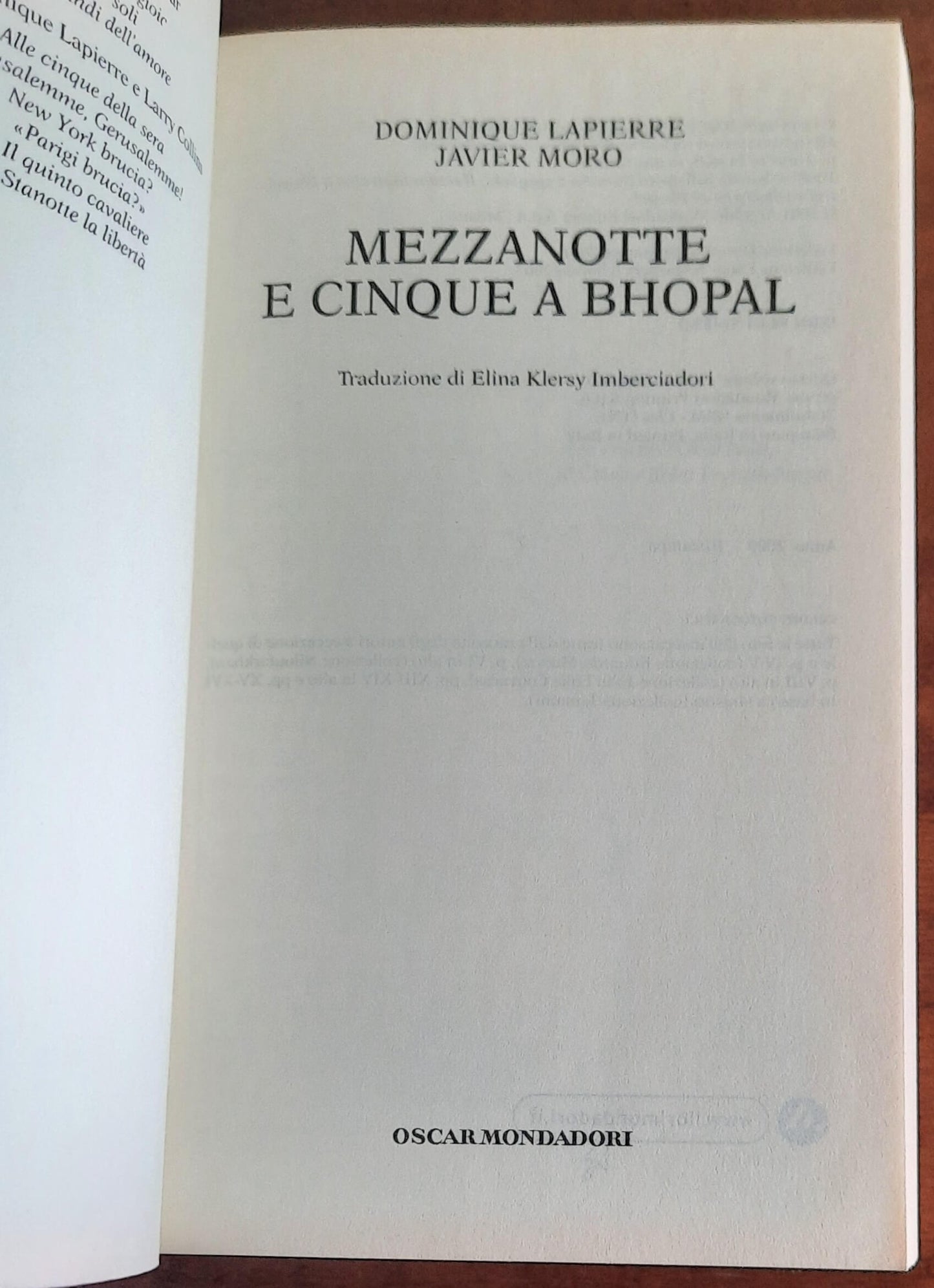 Mezzanotte e cinque a Bhopal - di Dominique Lapierre e Javier Moro
