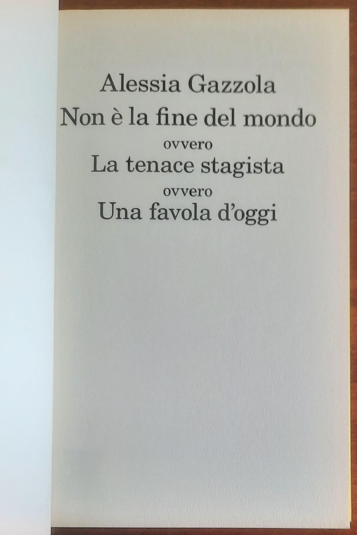 Non è la fine del mondo ovvero La tenace stagista ovvero Una favola d'oggi