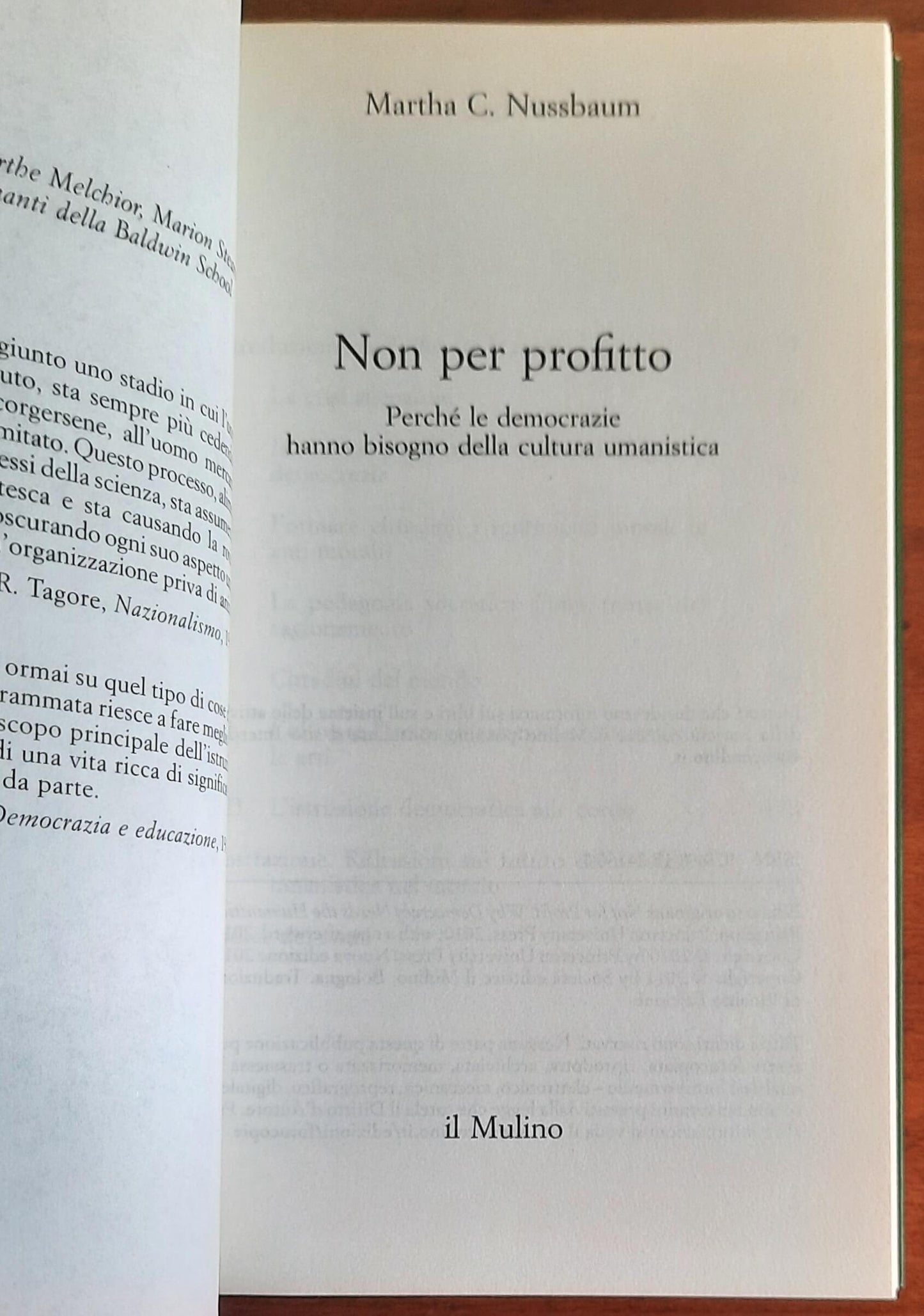 Non per profitto. Perché le democrazie hanno bisogno della cultura umanistica