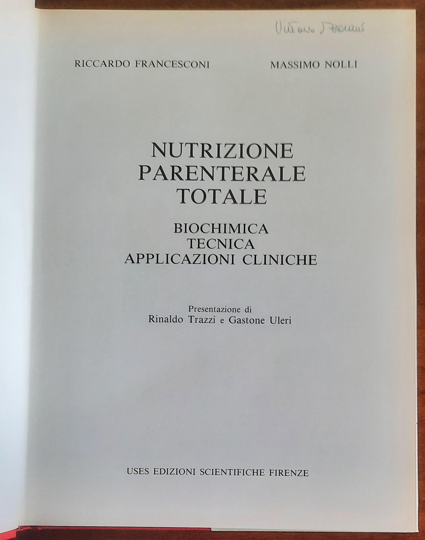 Nutrizione Parenterale totale. Biochimica, Tecnica, Applicazioni cliniche