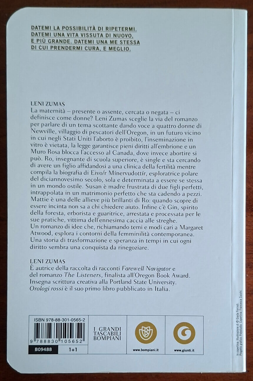 Orologi rossi - di Leni Zumas - Bompiani