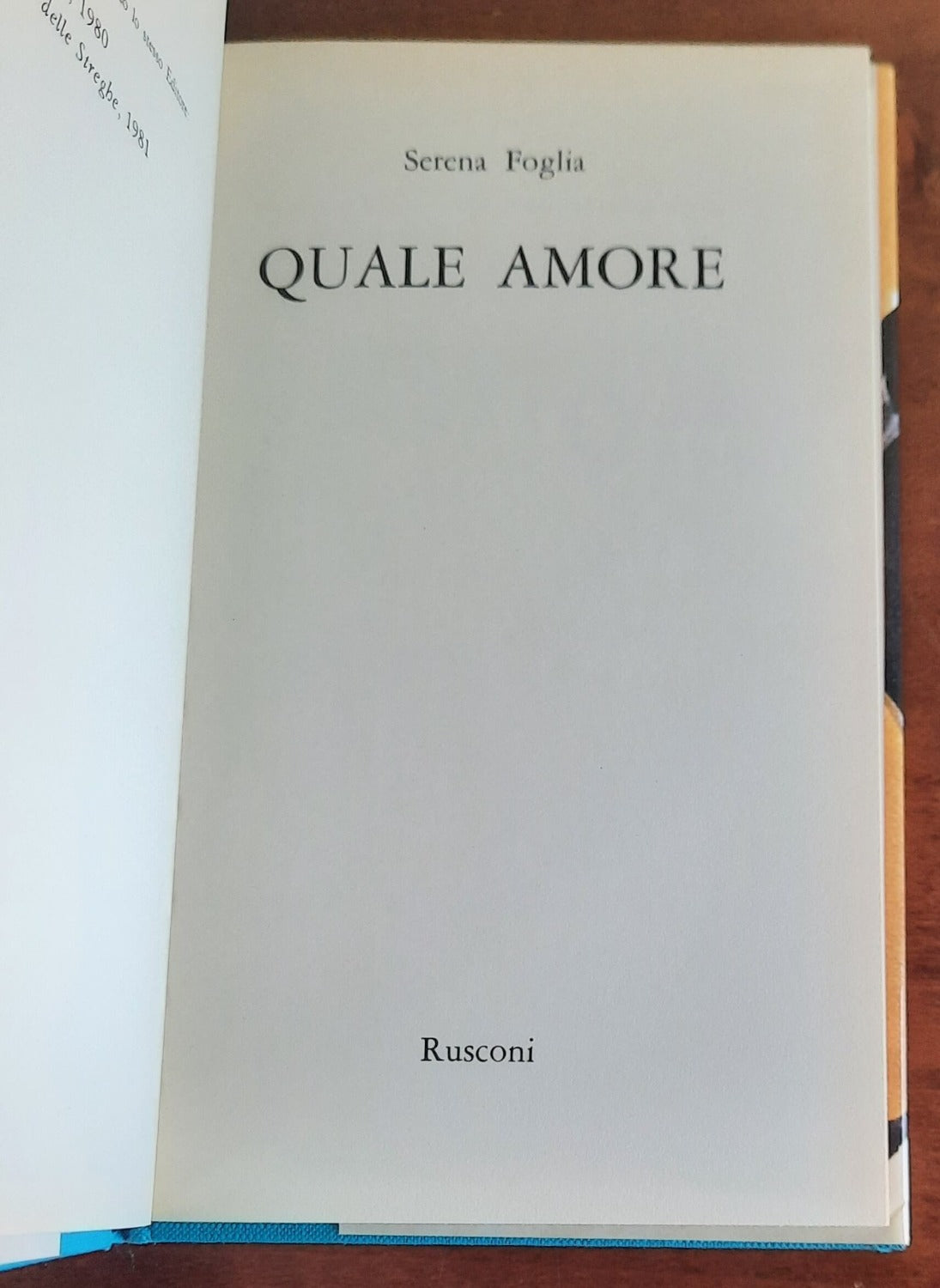Quale amore - Rusconi - Libreria Biellese