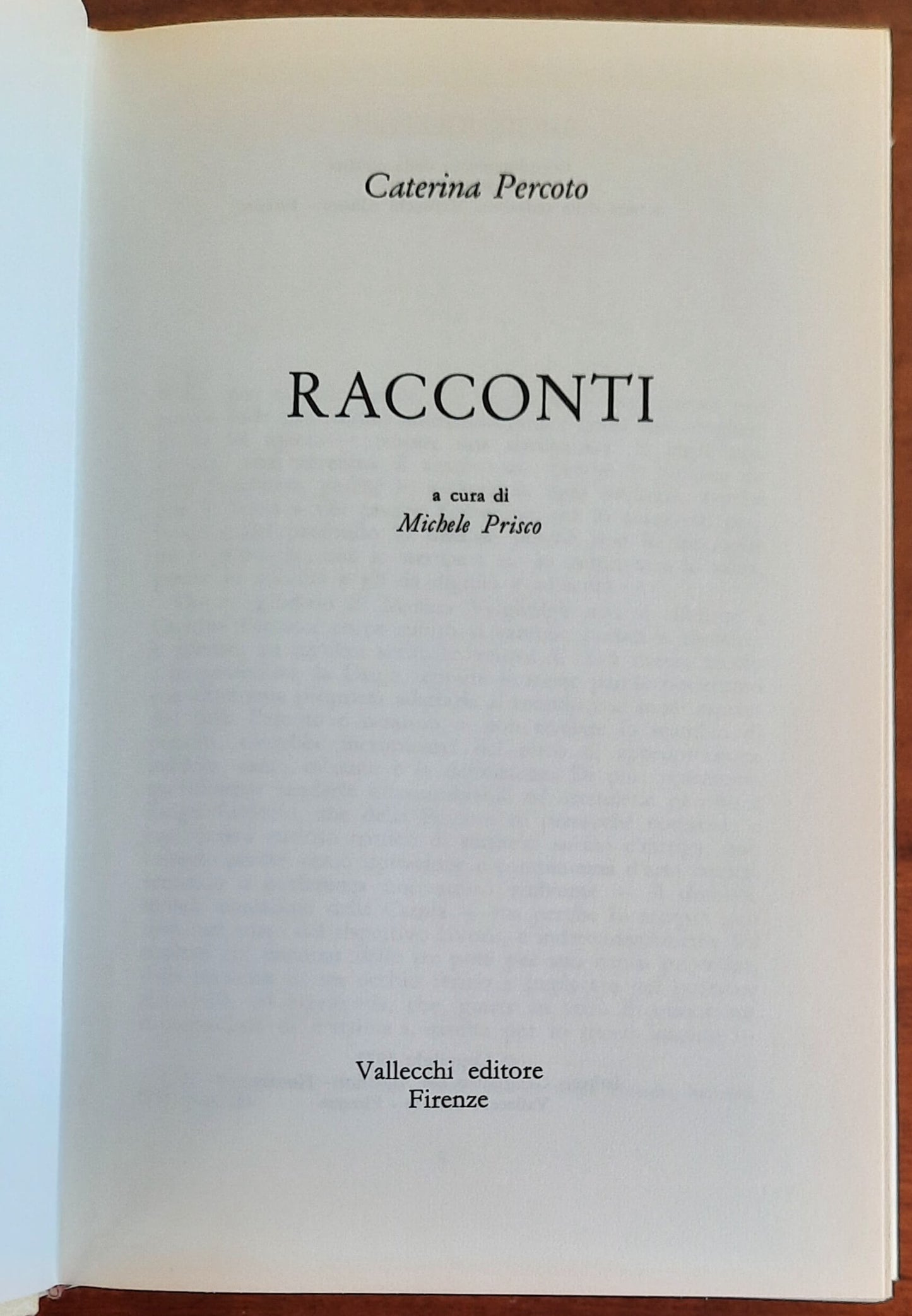 Racconti - di Caterina Percoto - Vallecchi Editore